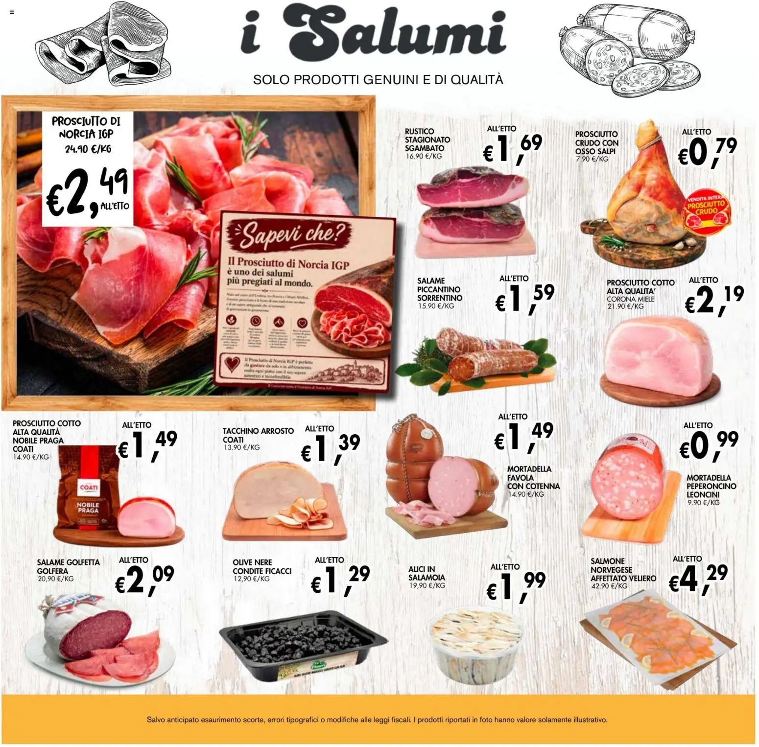 Volantino Coal del 02/07/2026 | Pagina: 7 | Prodotti: Prosciutto Crudo, Salmone, Prosciutto, Alici