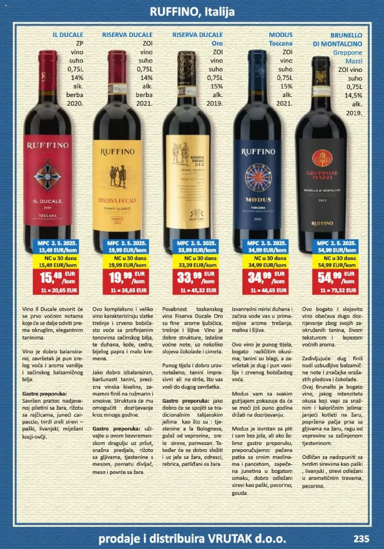 Vrutak katalog | vrijedi od 01.11.2025 | Stranica: 235 | Proizvodi: Meso, Vino, Povrće, Ružmarin