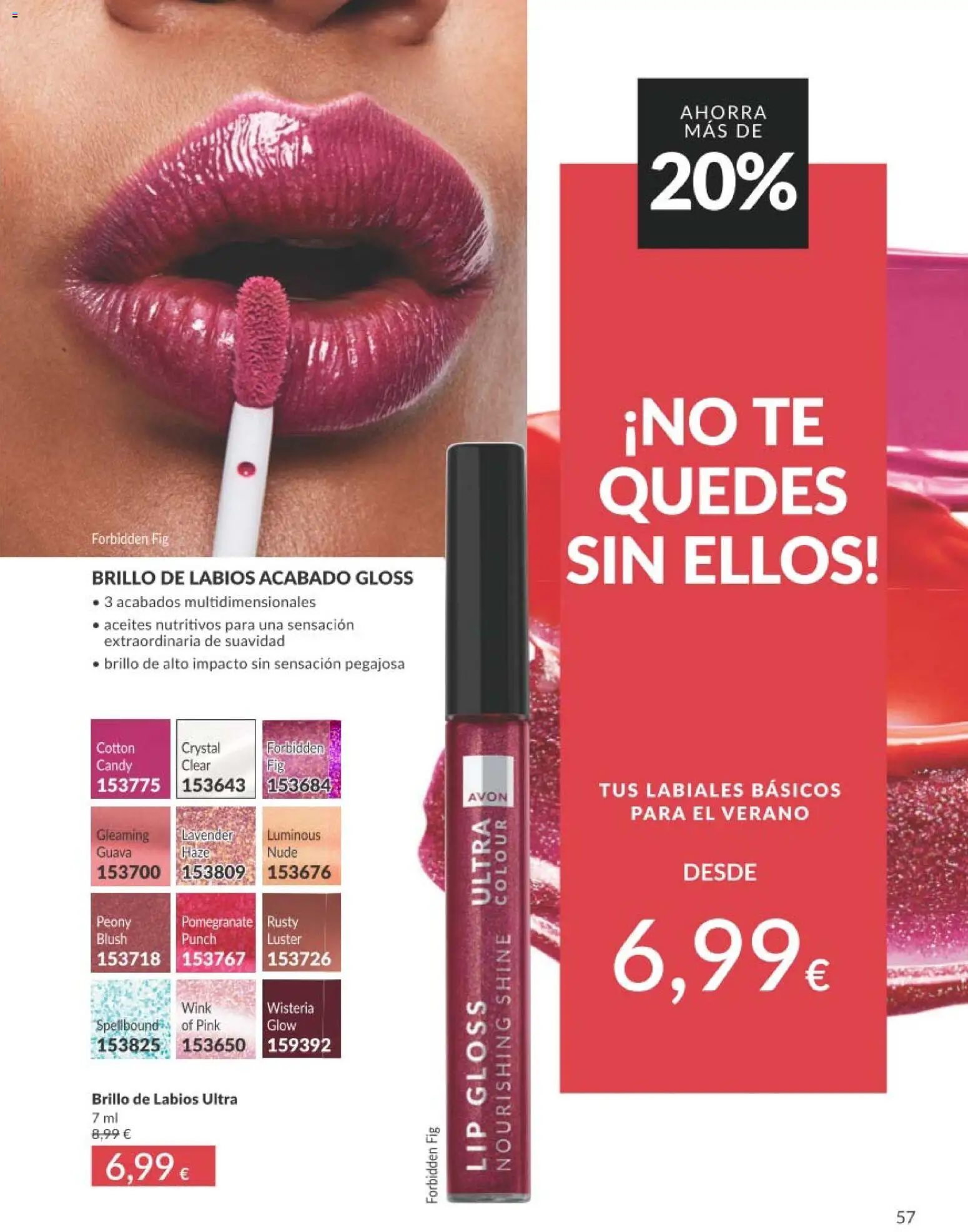 Catálogo AVON campaña 8 │ válido desde el 01/08/2026 | Página: 57 | Productos: Brillo de labios, Té