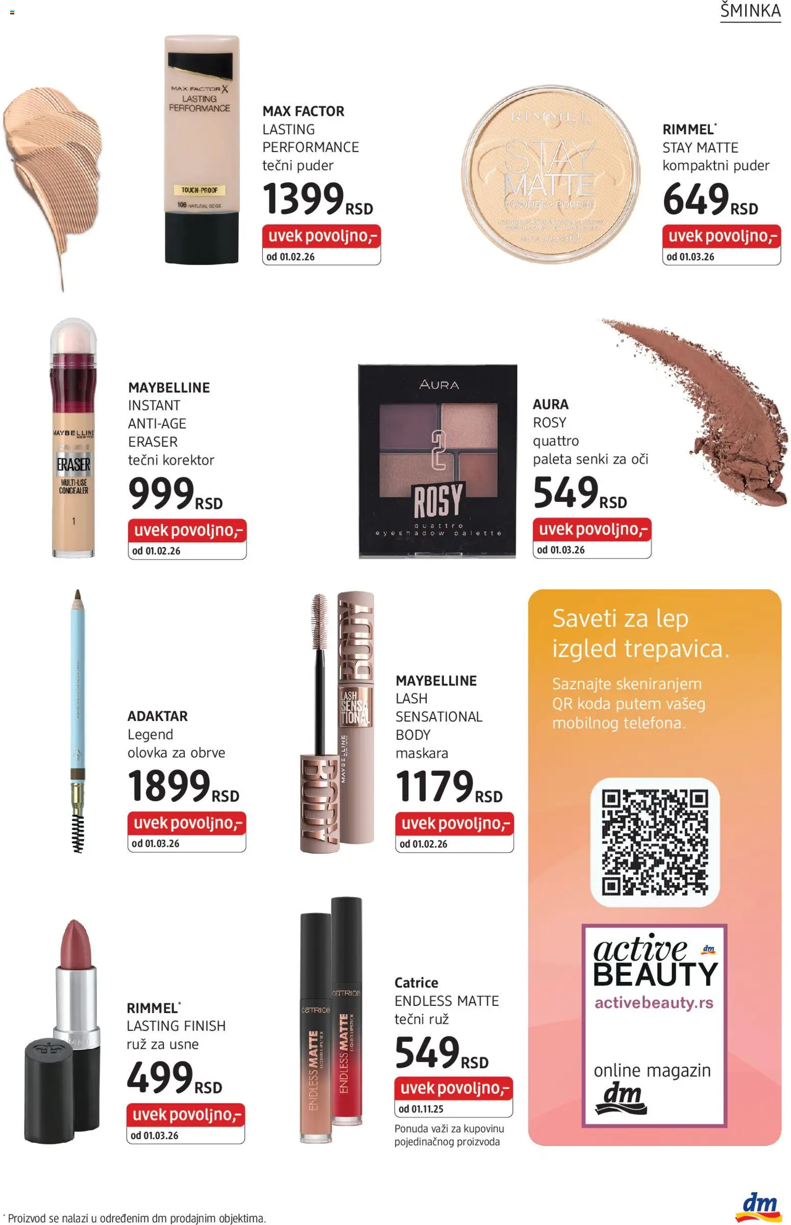 DM Drogerie katalog - važi od 01.04.2026 | Strana: 5 | Proizvode: Tečni puder, Finish, Korektor, Puder