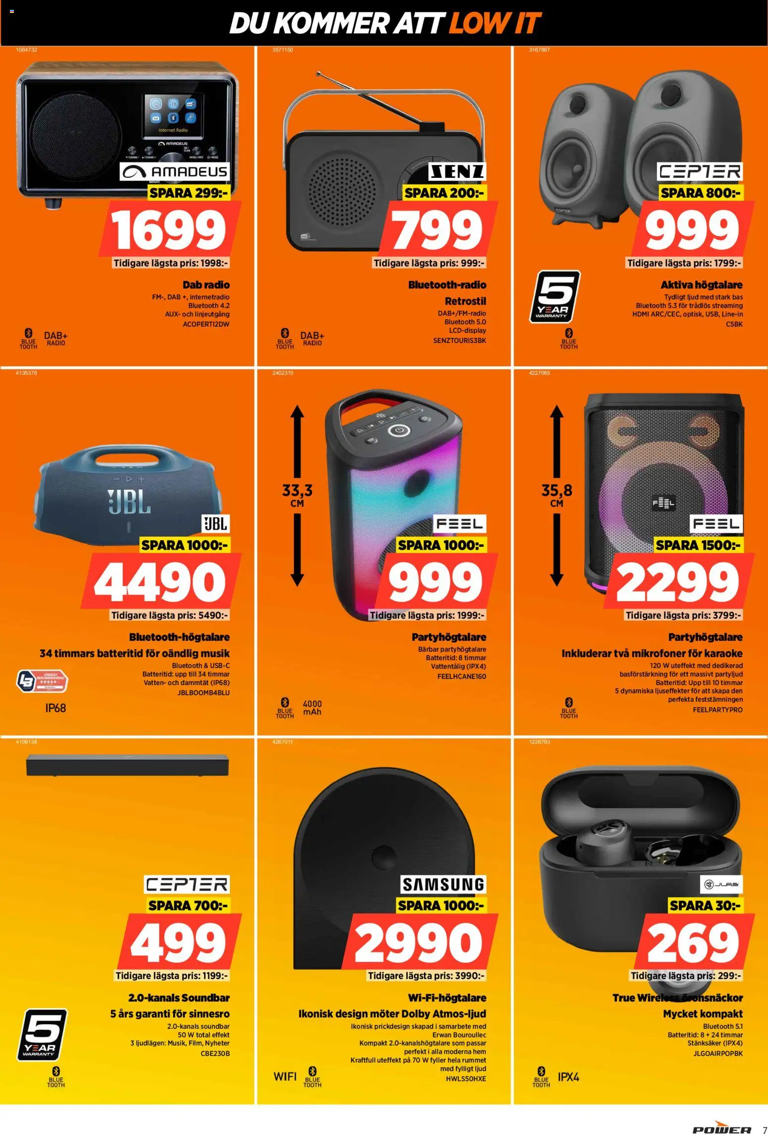 Power reklamblad aktuell från 26/10/2026 | Sida: 7 | Produkter: Vatten, Soundbar, Radio, Wifi