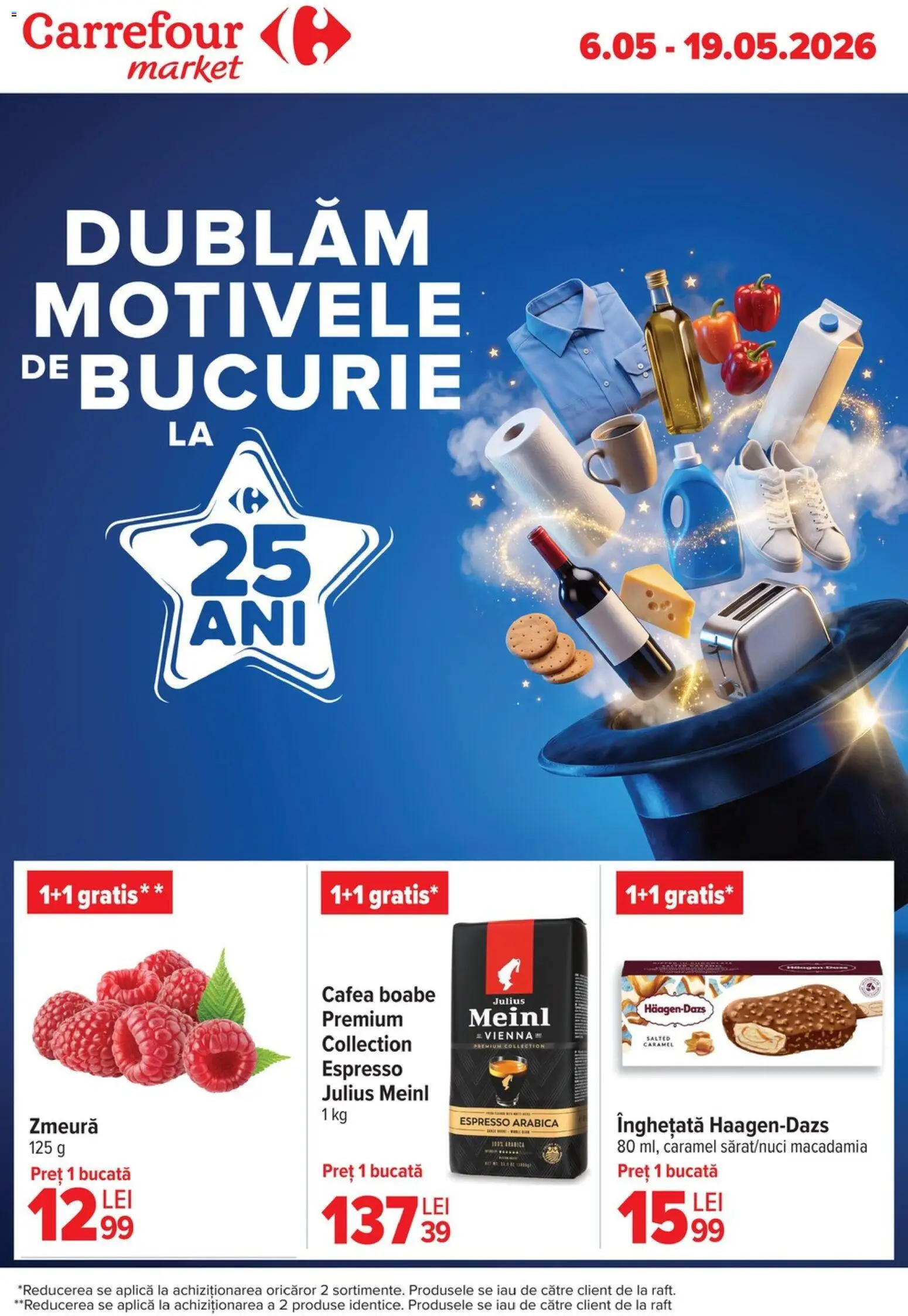 Noul catalog Carrefour – valabil de la 06.05.2026 | Pagină: 1 | Produse: Raft, Cafea, Înghețată, Avocado