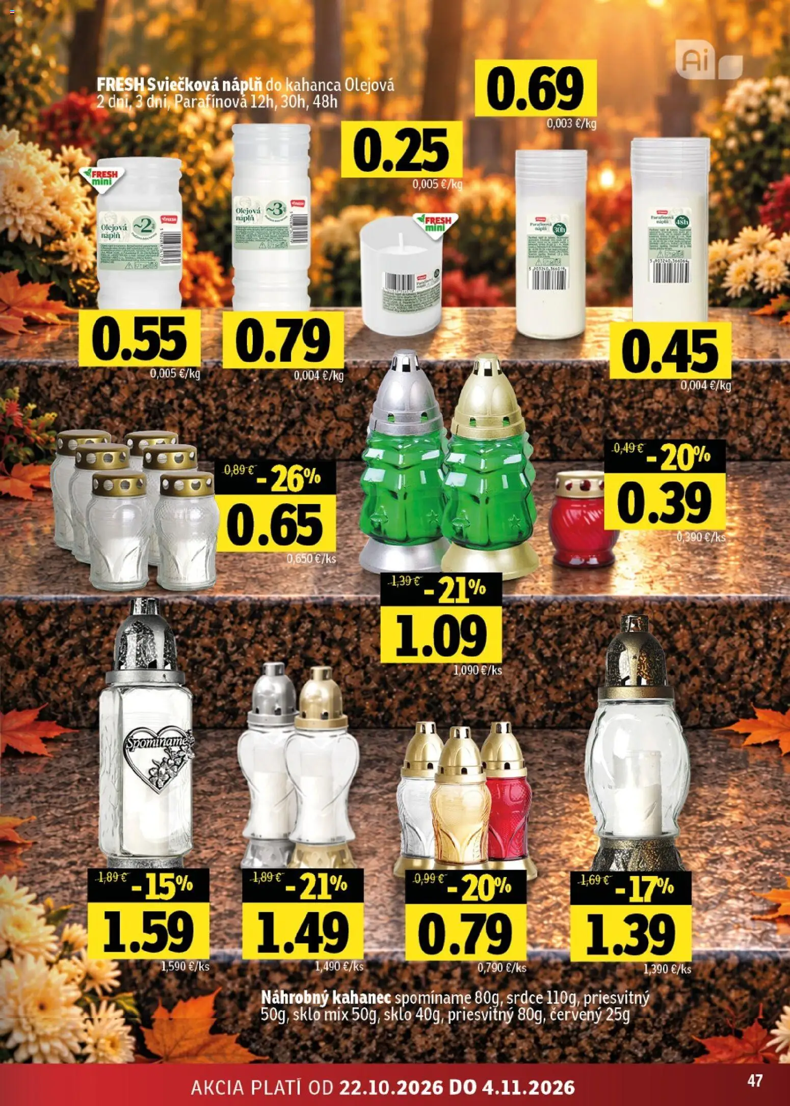 Nové Fresh akcie – leták je platný od 22.10.2026 | Strana: 47