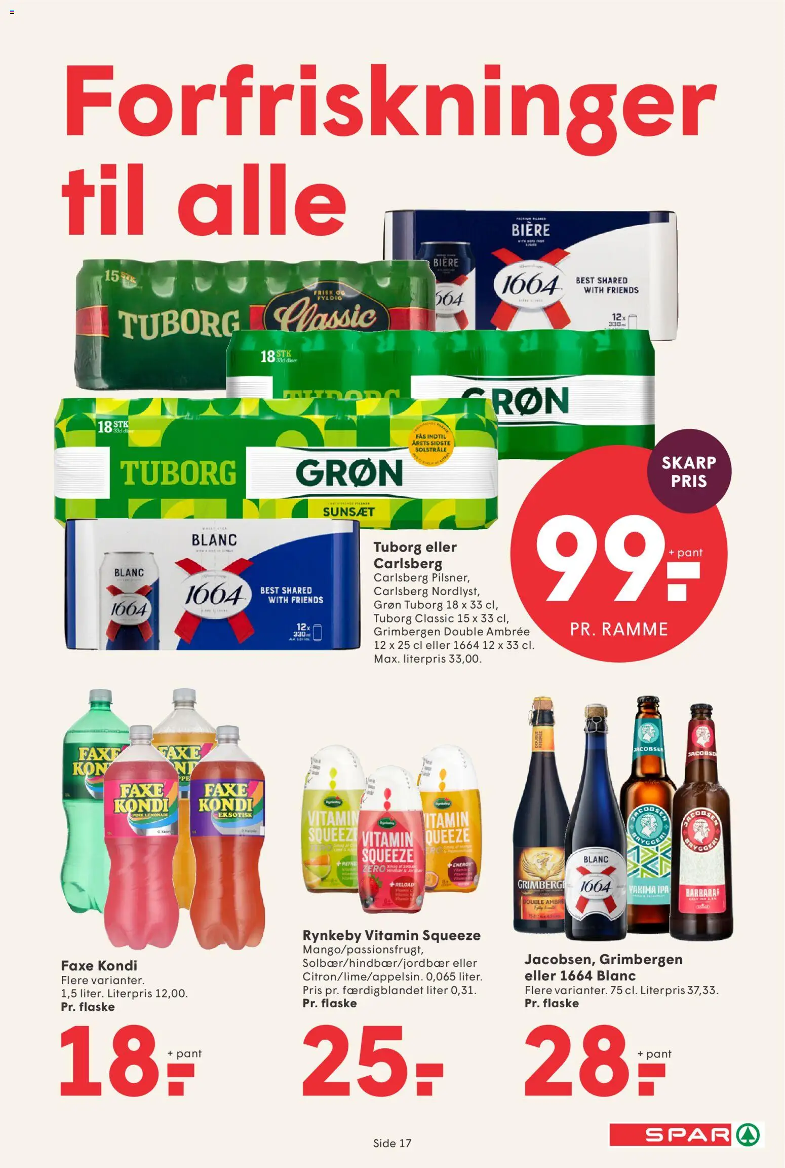 Spar tilbudsavis – gyldig fra 08.05.2026 | Side: 17 | Produkter: Faxe Kondi