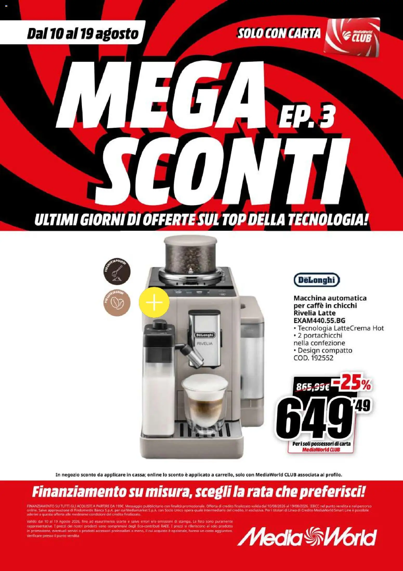 Volantino Media World del 10/08/2026 | Pagina: 50