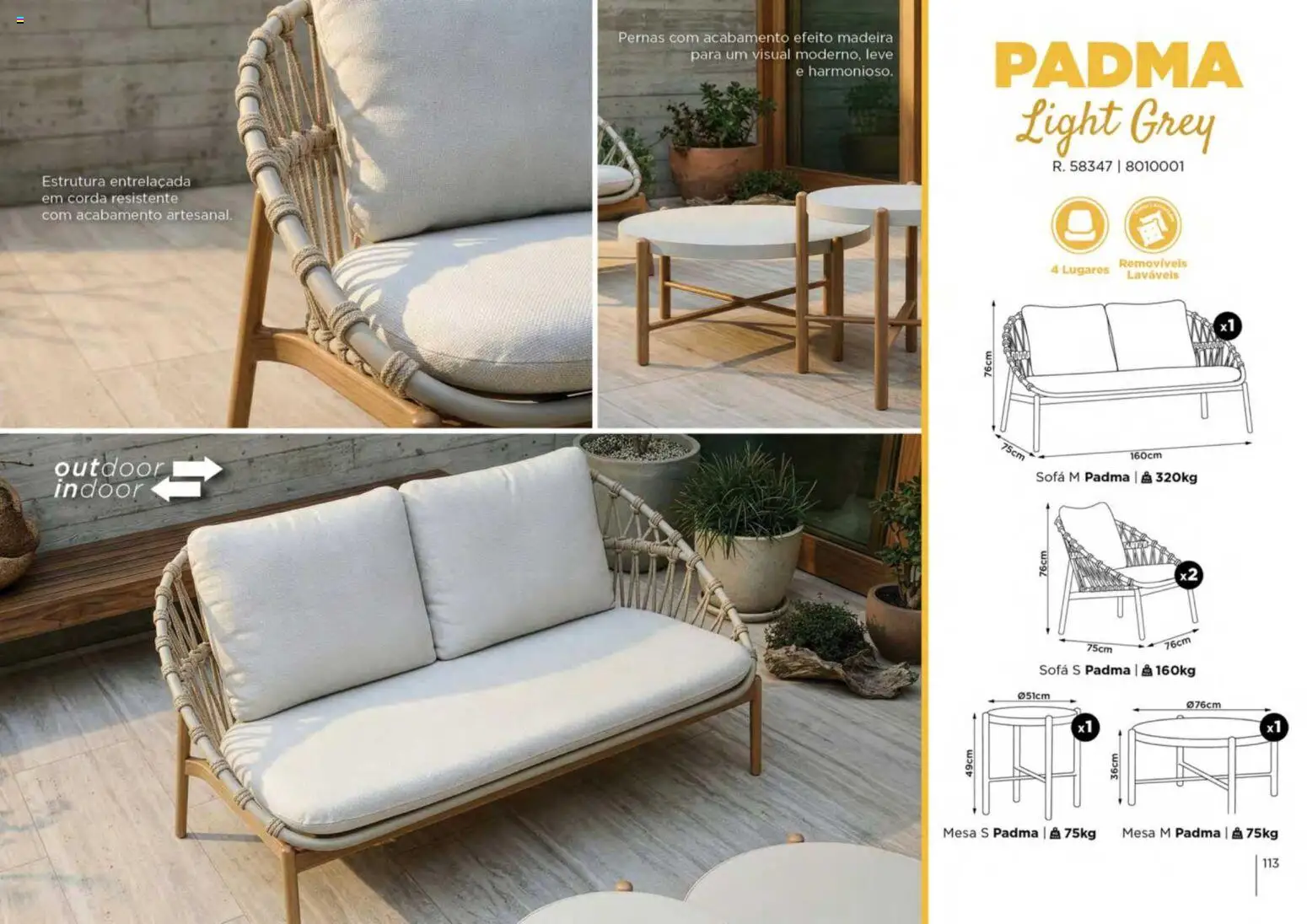 Espaço Casa folheto Ar Livre 2026 │ válido de 07.03.2026 | Página: 113 | Produtos: Corda, Sofá, Mesa