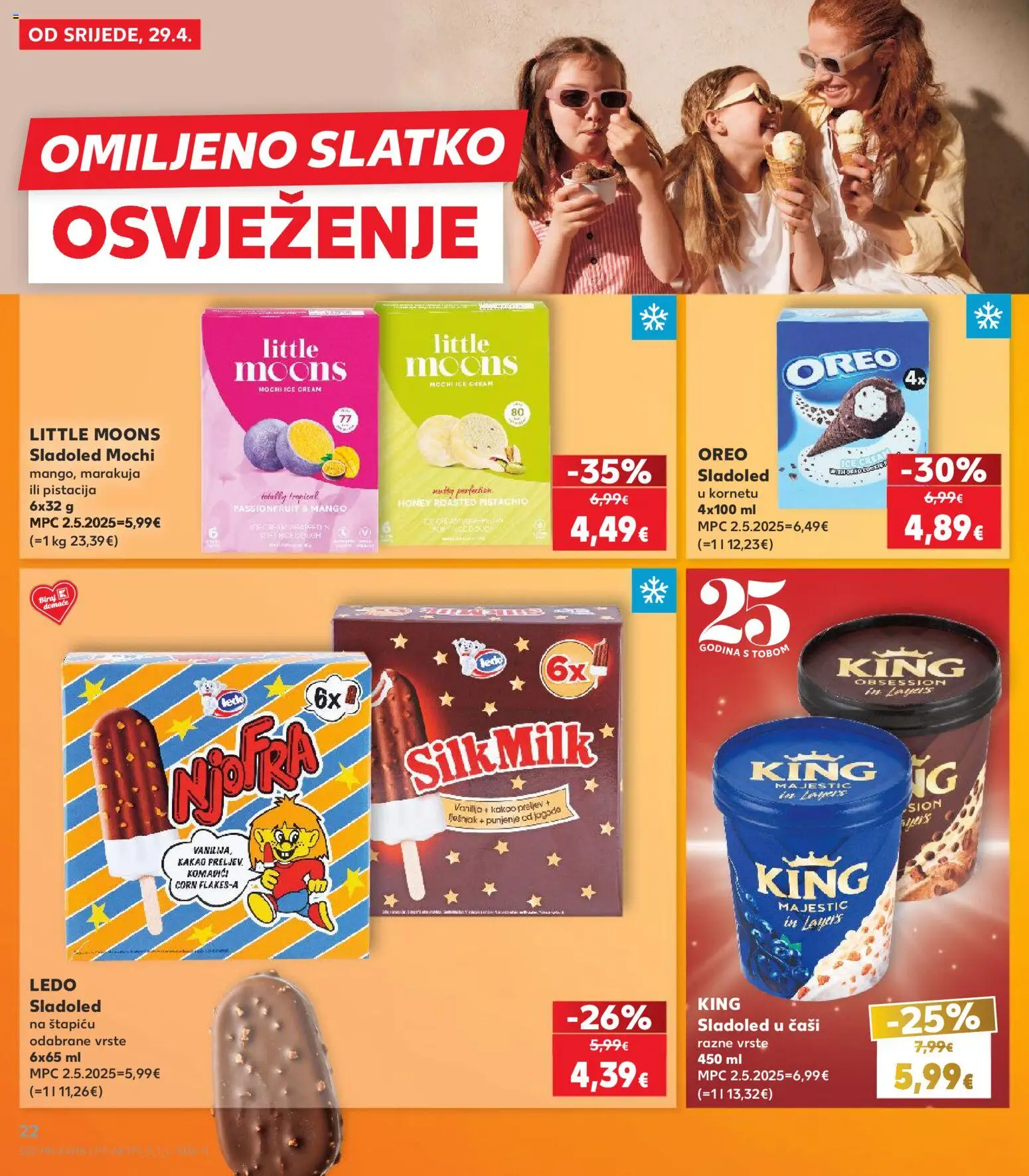 Kaufland katalog | vrijedi od 29.04.2026 | Stranica: 22 | Proizvodi: Ledo, Sladoled, Mango, Kakao