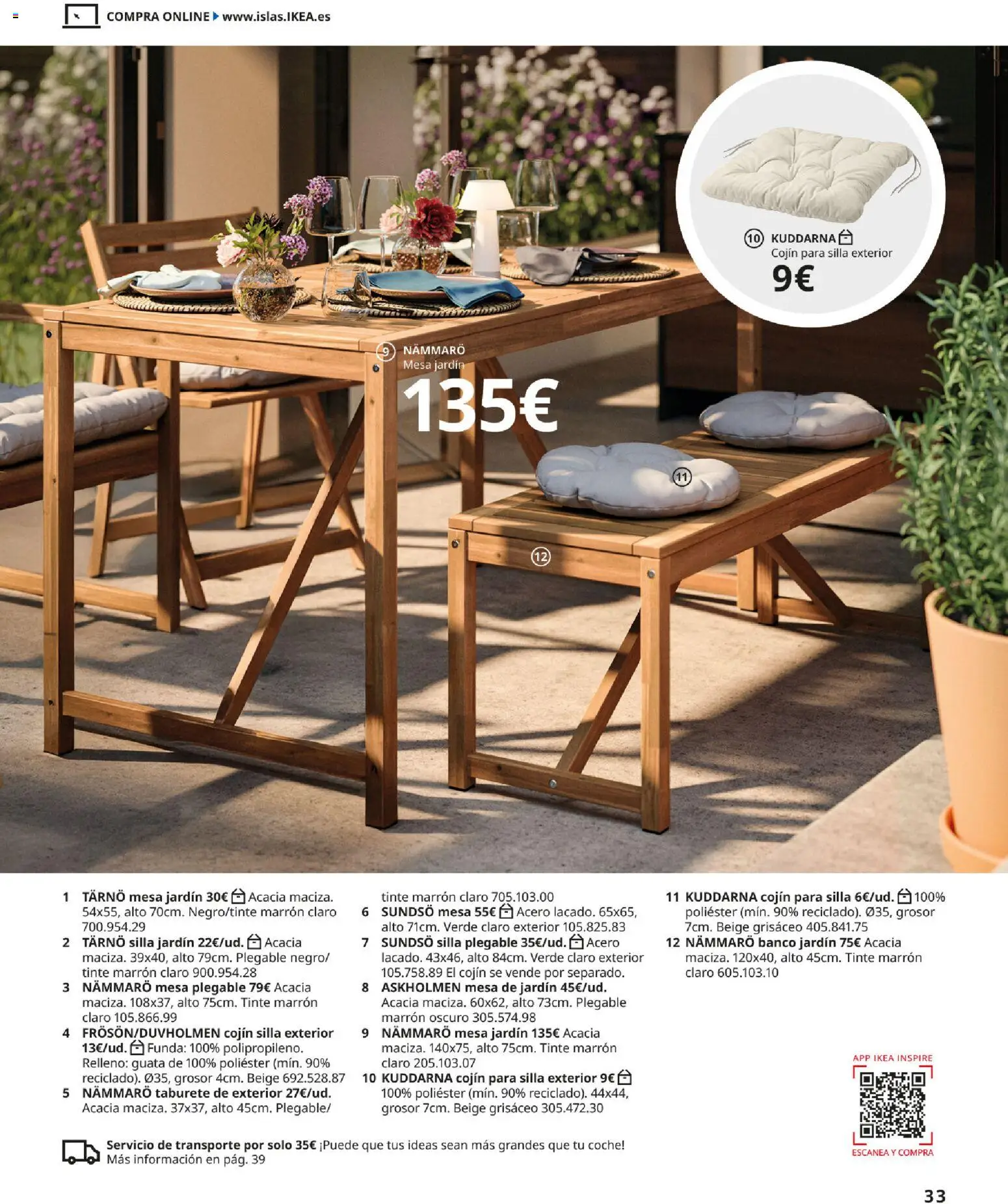 IKEA - Comedores │ válido desde el 01/09/2026 | Página: 33 | Productos: Mesa de jardín, Tinte, Mesa plegable, Mesa