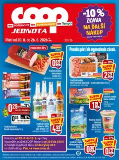 COOP Jednota leták platný od 20.08.2026