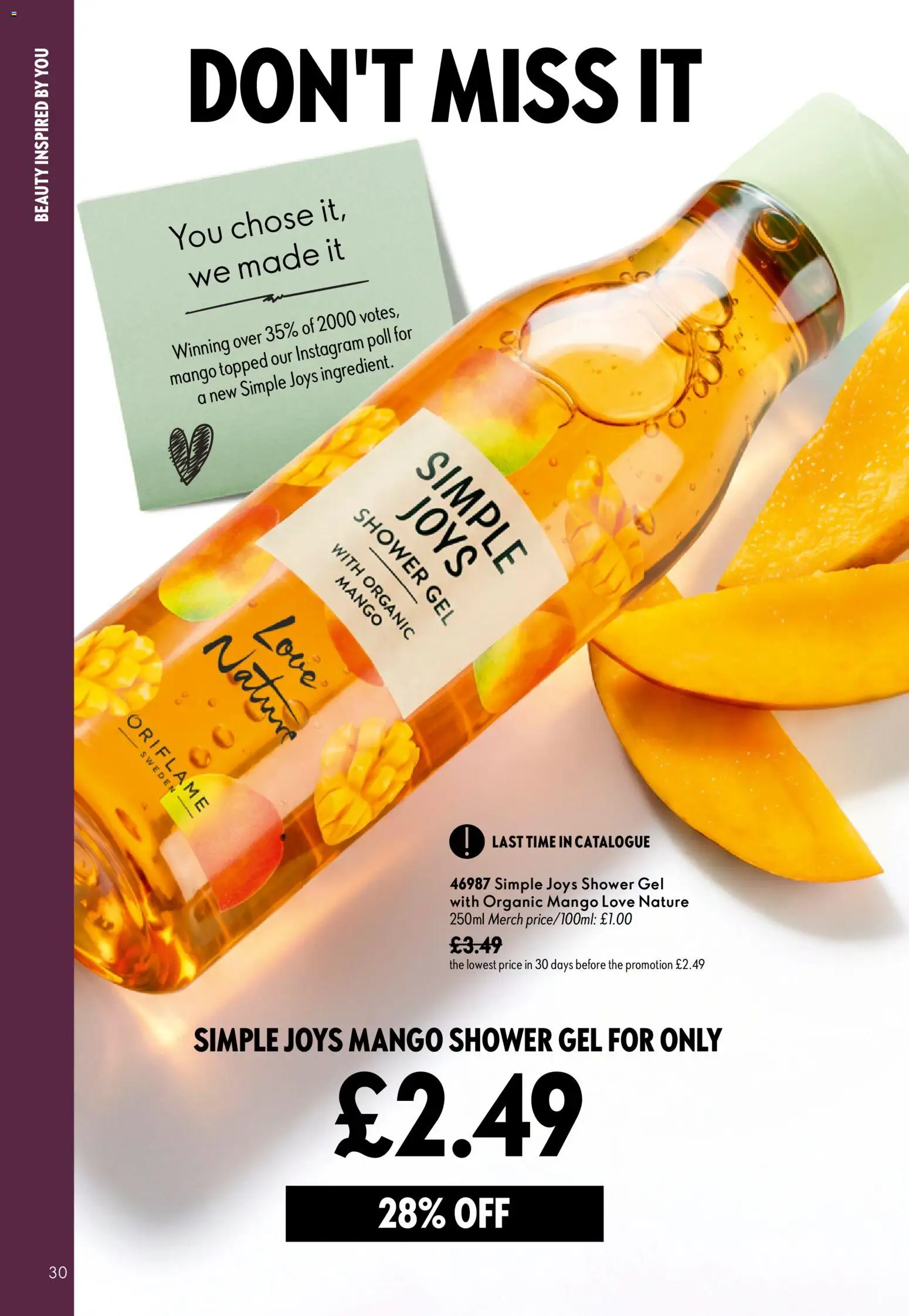 {H1} | Page: 30 | Products: Shower, Shower gel, Mango