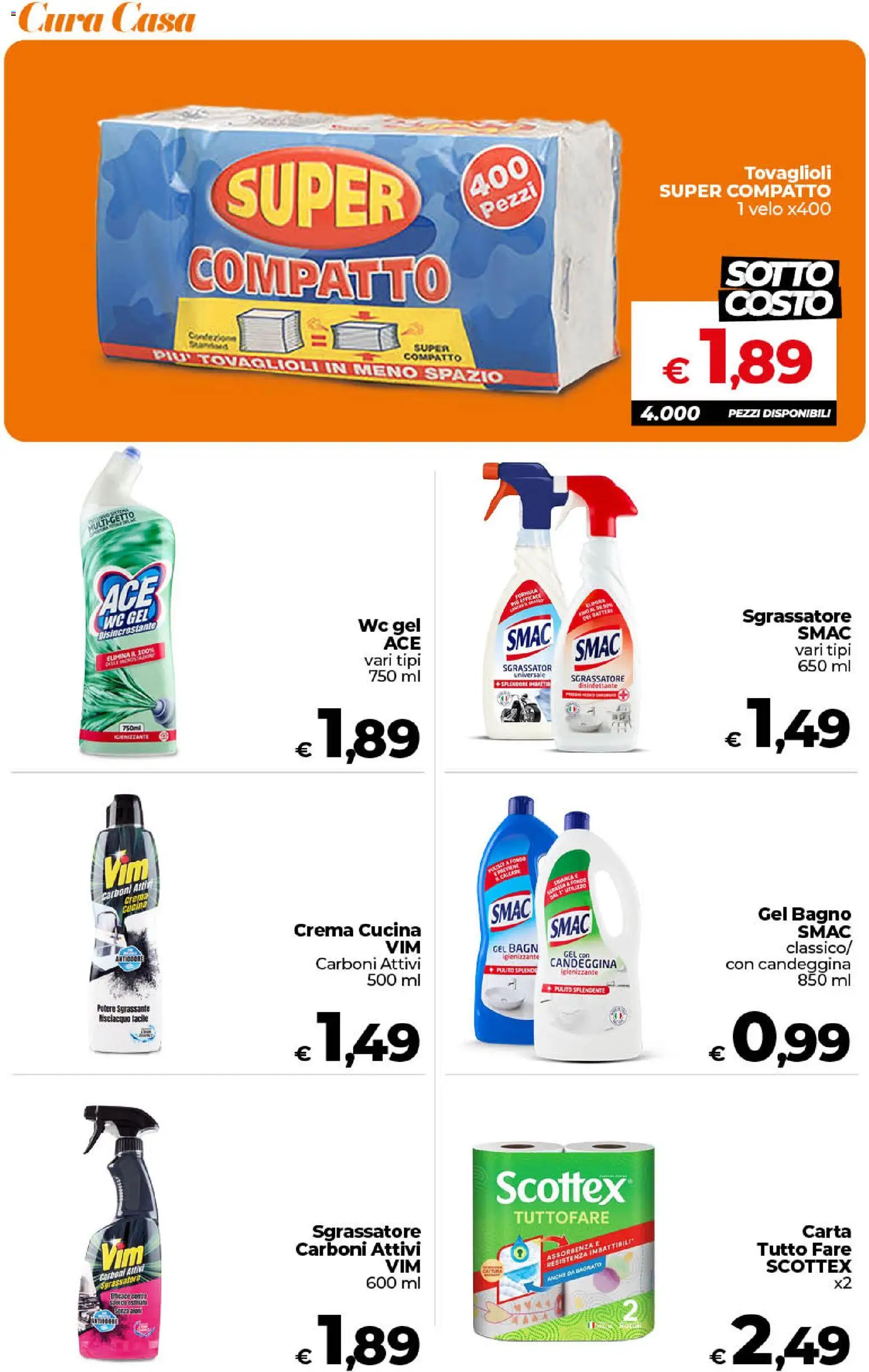 Volantino Ipercoop del 01/09/2026 | Pagina: 49 | Prodotti: Crema, Sgrassatore, WC, Bagno