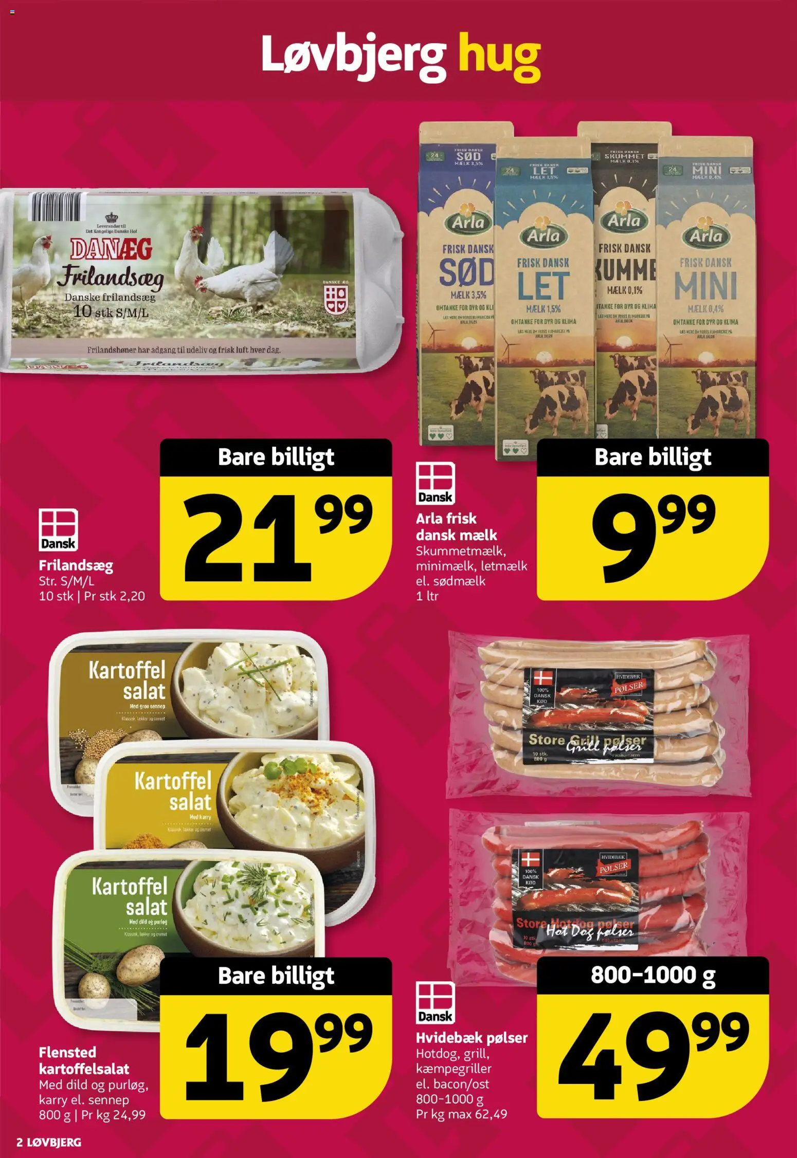 Løvbjerg tilbudsavis – gyldig fra 12.06.2026 | Side: 2 | Produkter: Mælk, Kartoffelsalat, Sennep, Jogo de ferramentas