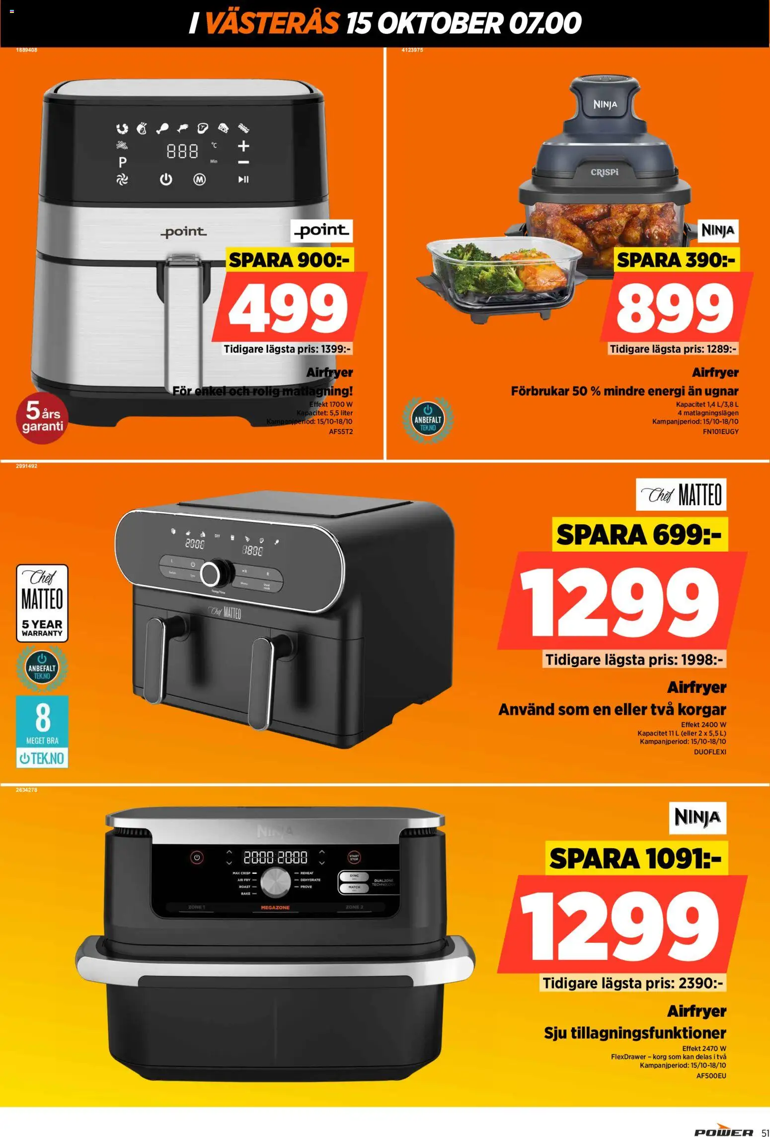 Power reklamblad aktuell från 15/10/2026 | Sida: 51 | Produkter: Korg, Airfryer