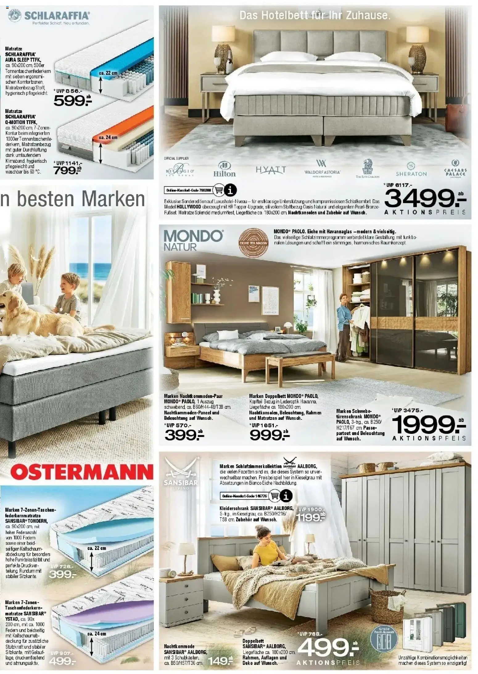 Ostermann - Möbel Ostermann: Neue Möbel wirken Wunder. (ab 19.09.2026) zum Blättern | Seite: 9 | Produkte: Matratze, Kleiderschrank, Doppelbett