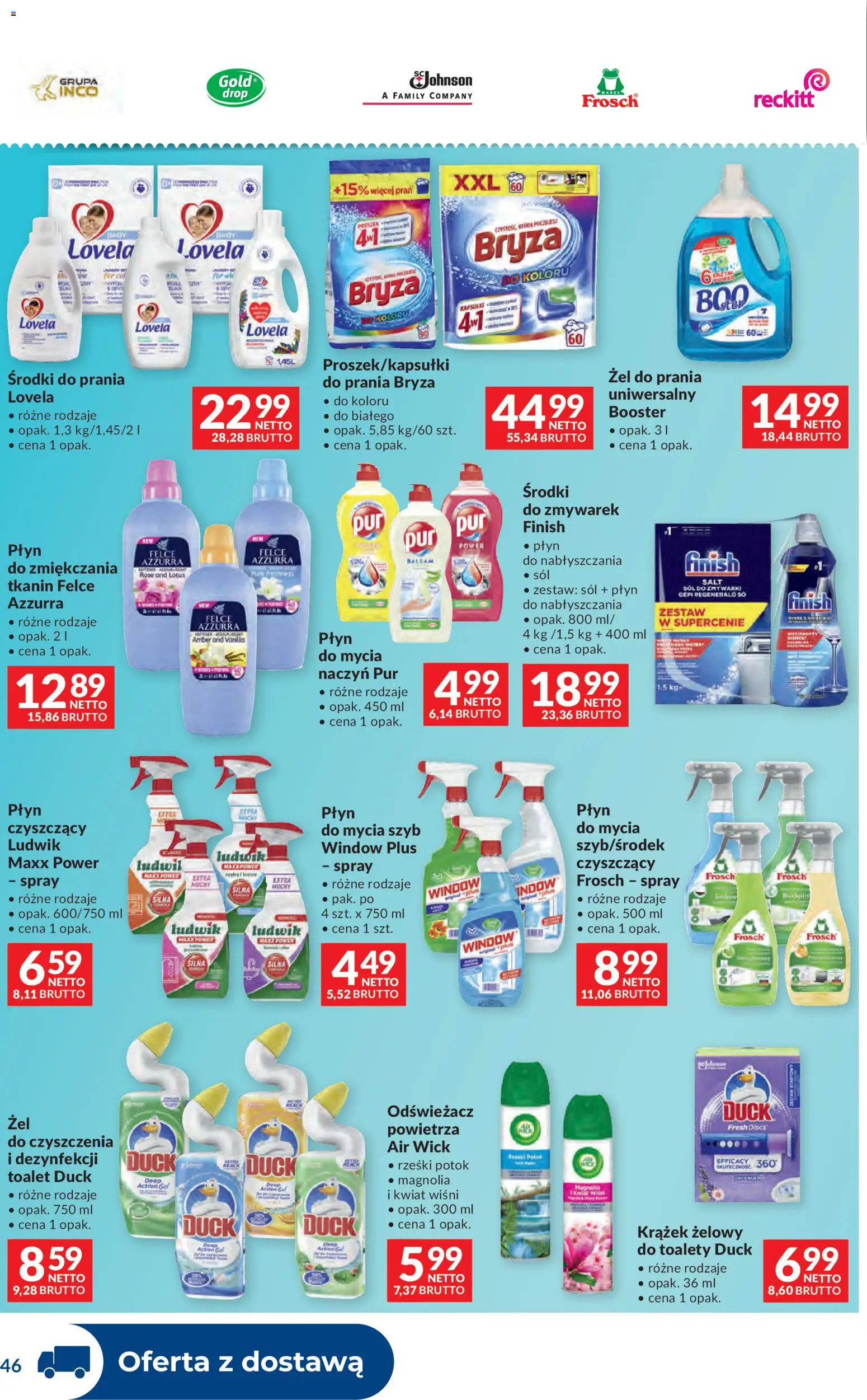 Makro gazetka - Dystrybucja do sklepów od 14.04.2026 | Strona: 46 | Produkty: Odświeżacz, Finish, Lovela, Sól