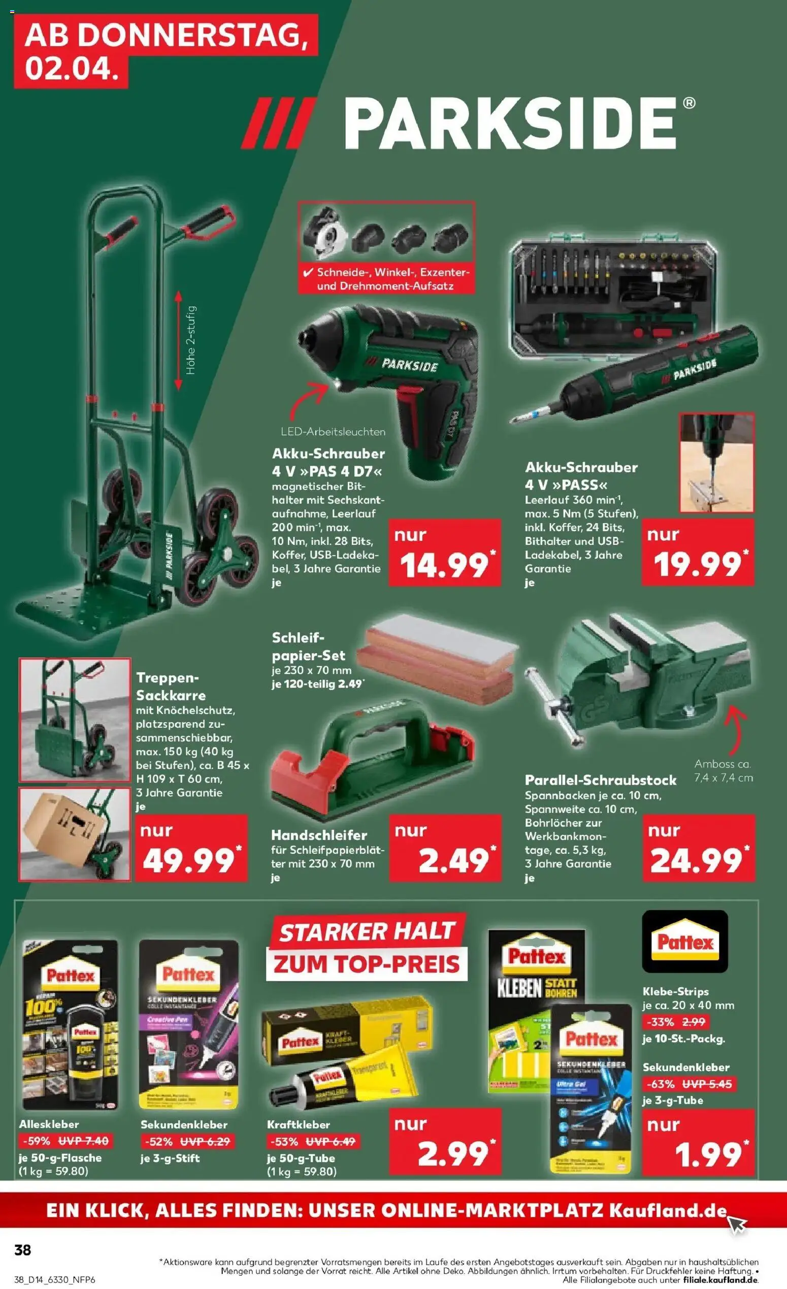 Kaufland Prospekt Flensburg	 – gültig ab 02.04.2026 | Seite: 38 | Produkte: USB, Akkuschrauber