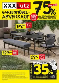 XXXLutz Gartenmöbelabverkauf ab 29.08.2026 gültig