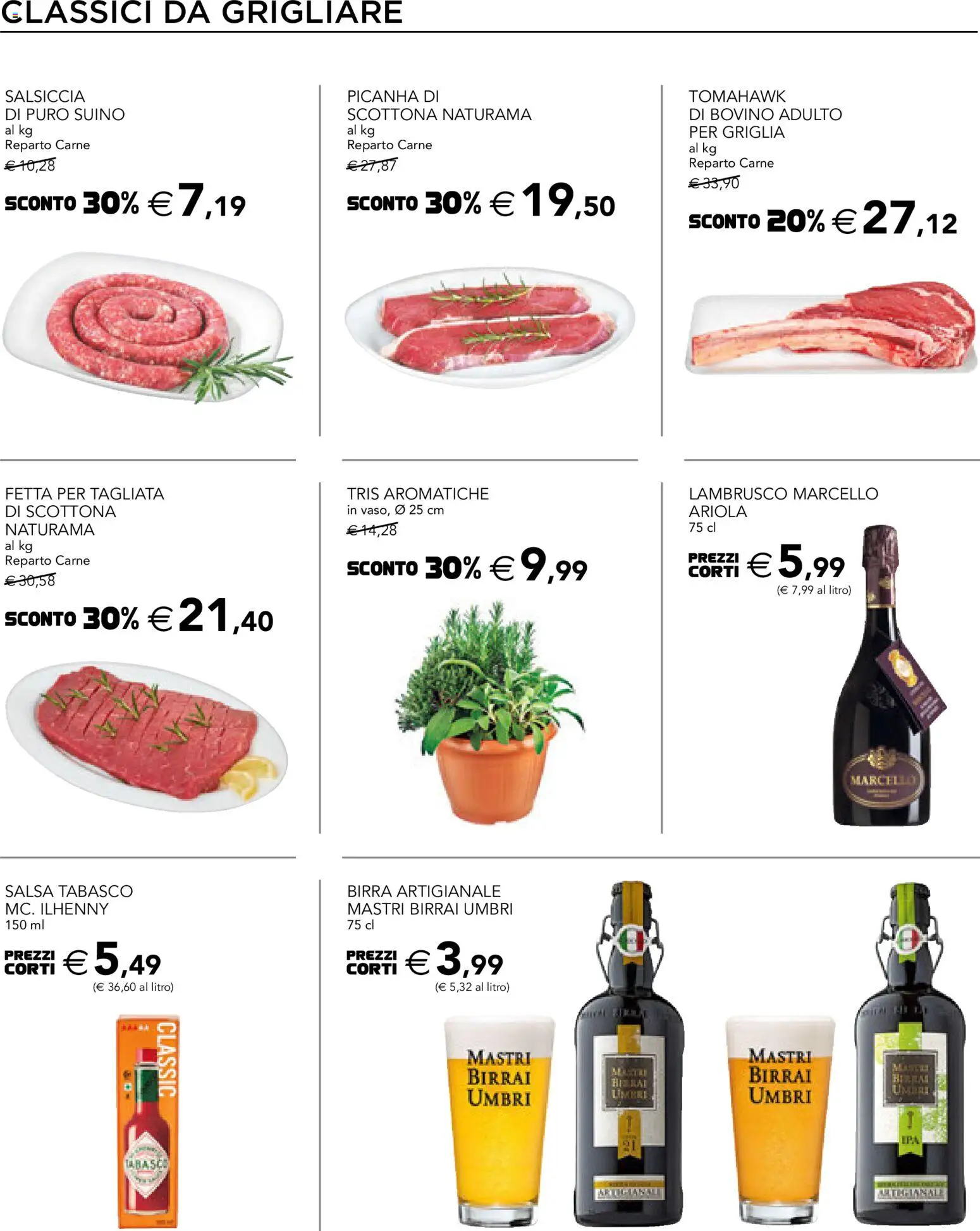 Volantino Esselunga S del 28.05.2026 | Pagina: 4 | Prodotti: Bovino, Salsa, Salsiccia, Griglia