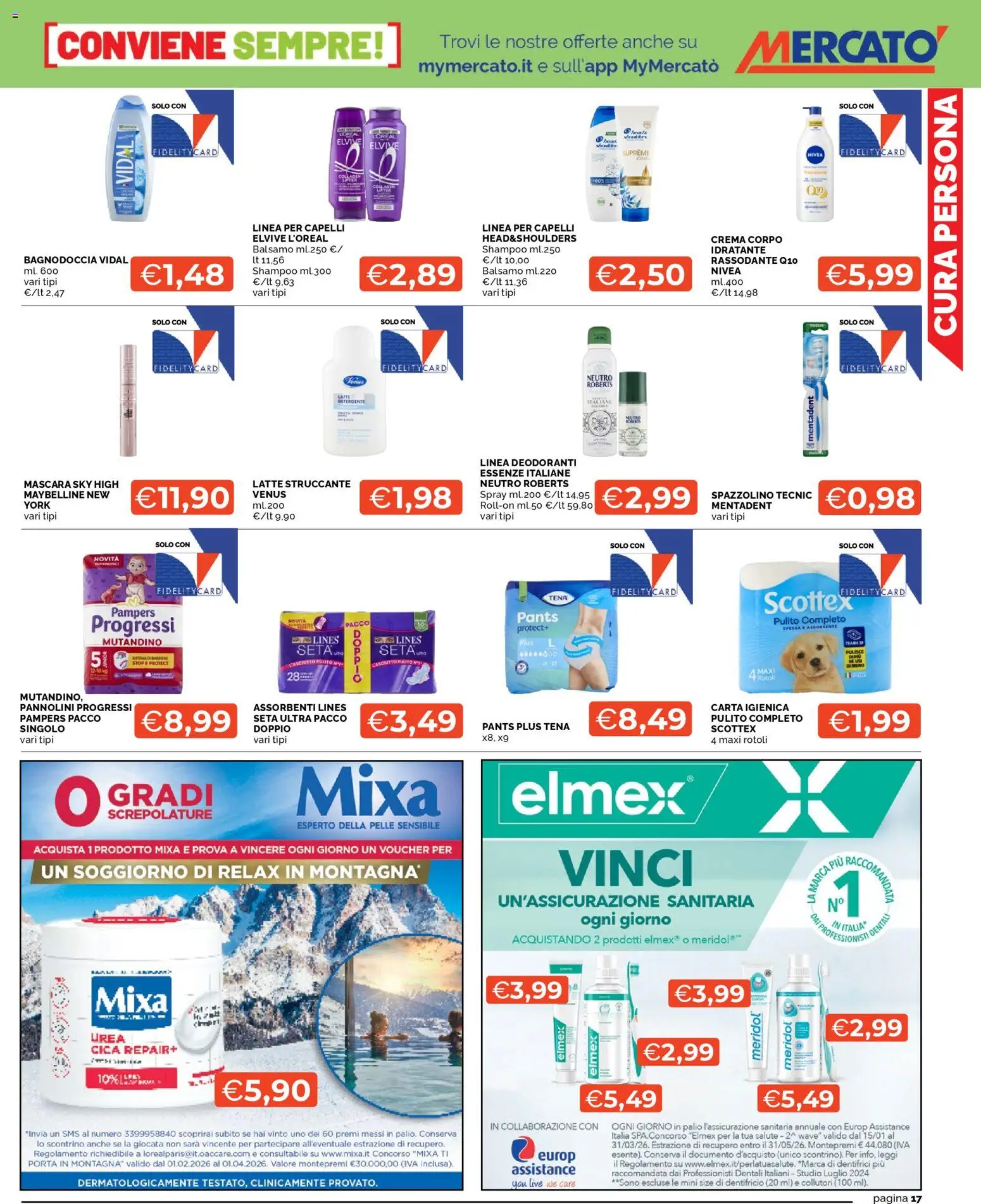 Volantino Mercatò del 09.03.2026 | Pagina: 17 | Prodotti: Balsamo, Crema, Struccante, Dentifricio