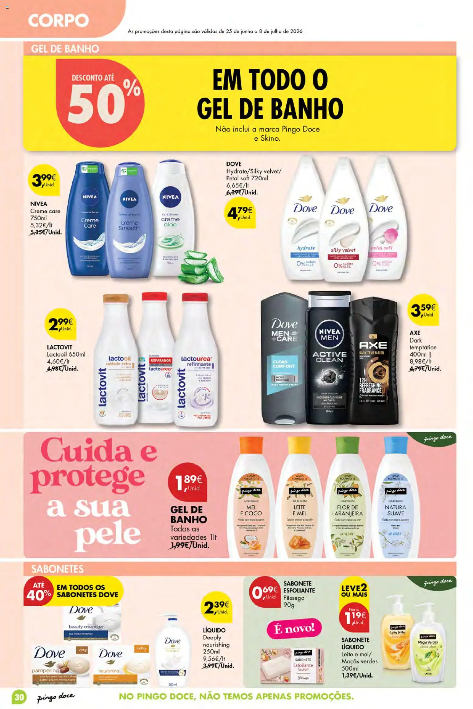 Pingo Doce Poupe Esta Semana Açores │ válido de 02/07/2026 | Página: 30 | Produtos: Gel de banho, Sabonete, Maçãs, Mel