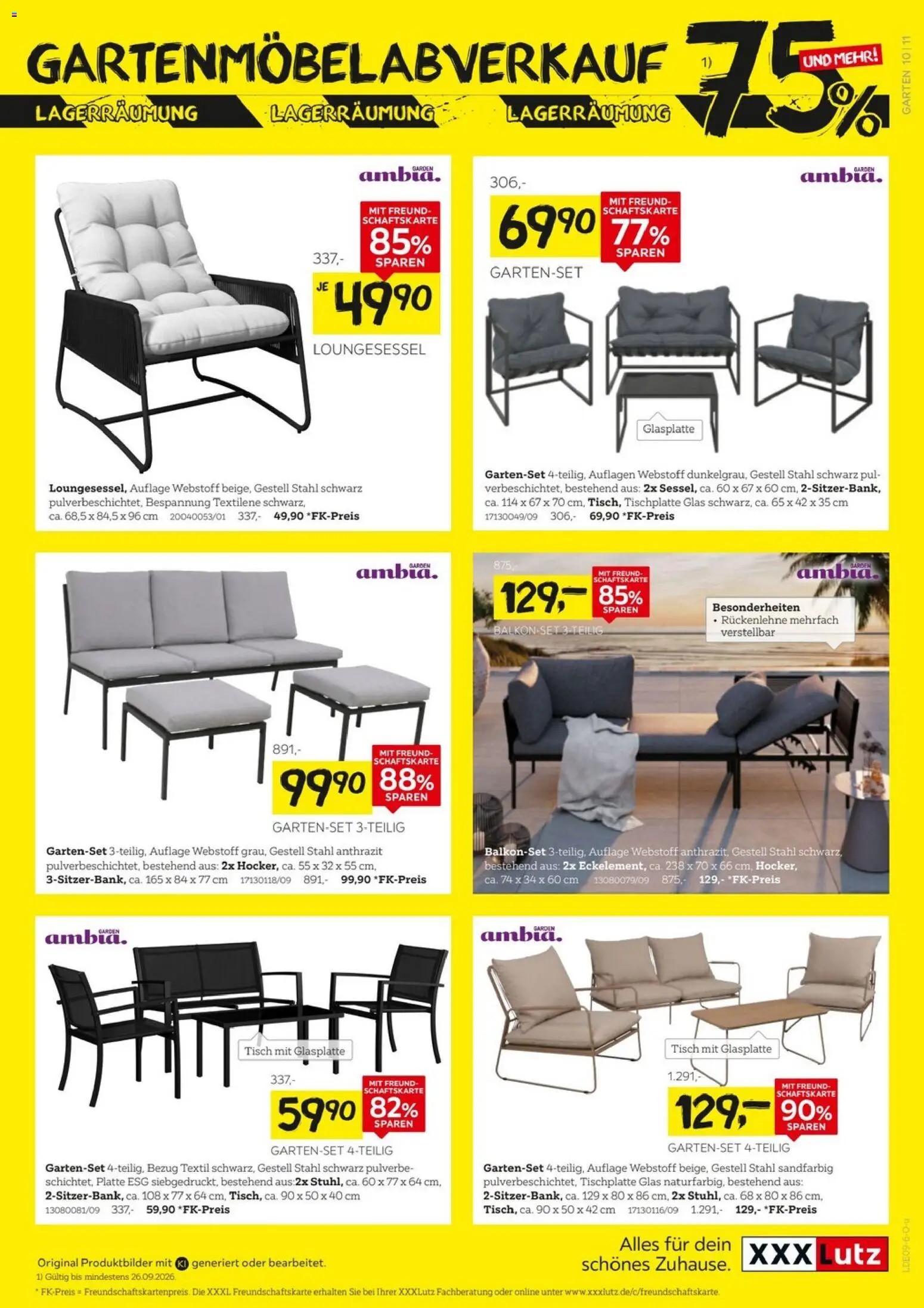XXXLutz Gartenmöbelabverkauf – gültig ab 12.09.2026 | Seite: 11 | Produkte: Tisch