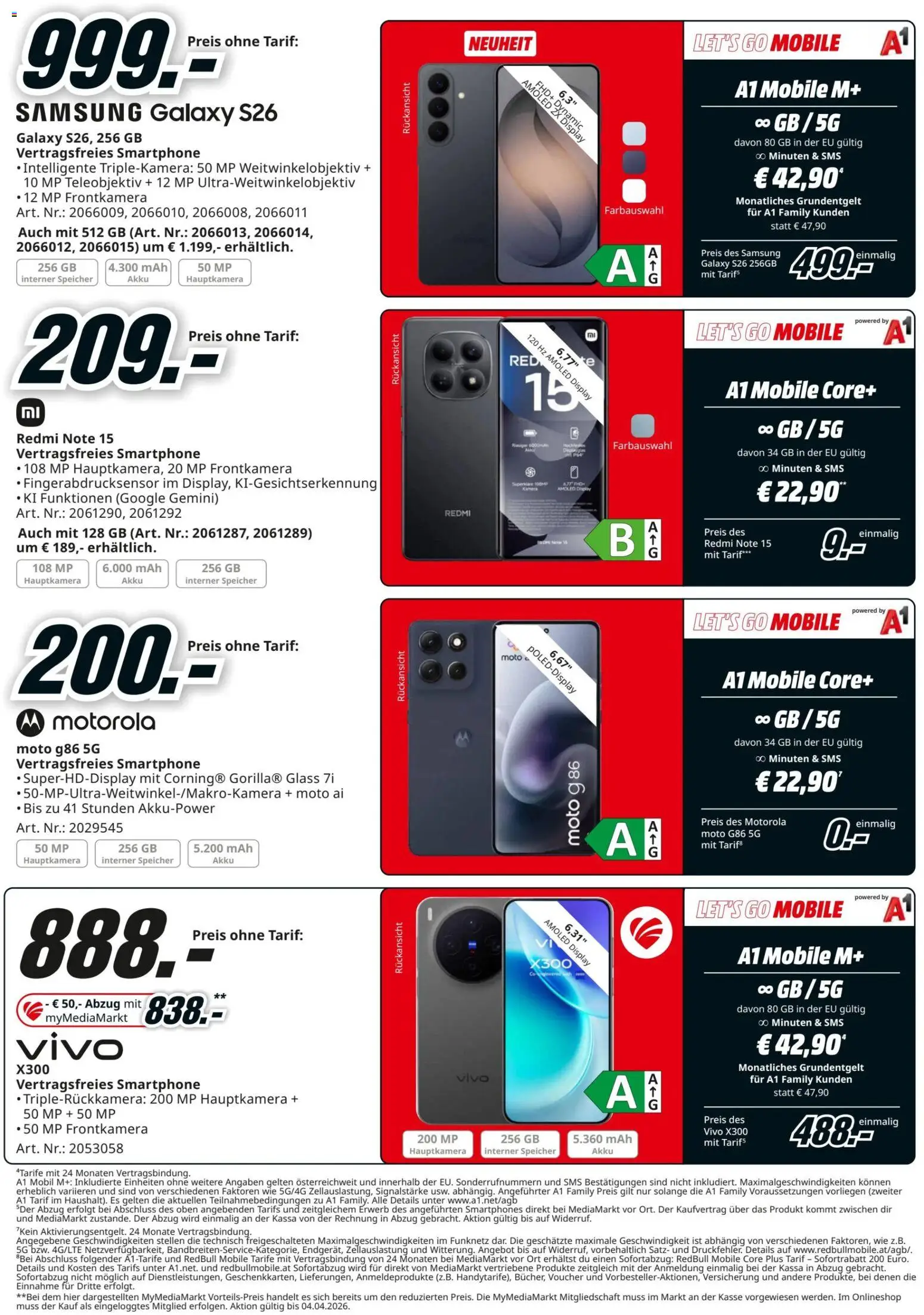 Media Markt Angebote gültig ab 22.03.2026 | Seite: 11 | Produkte: Smartphone, Samsung