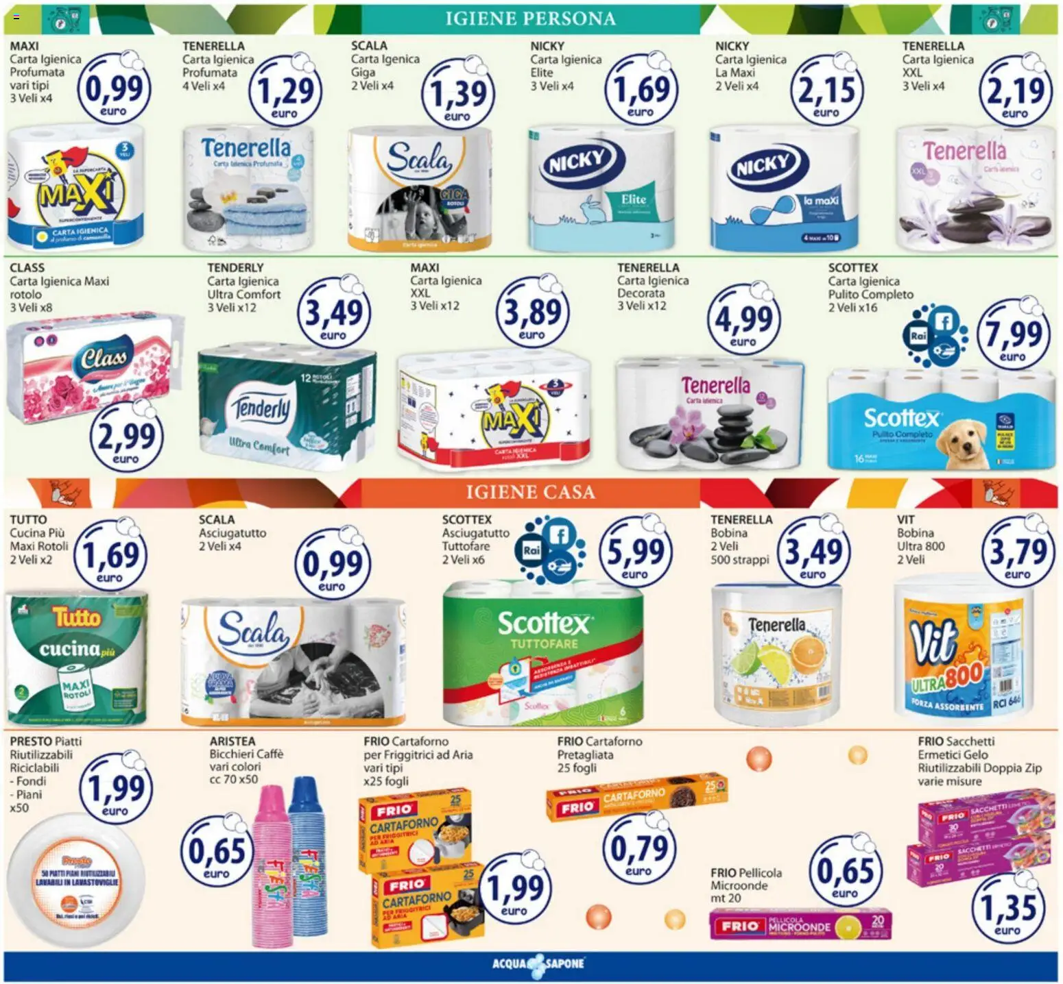 Volantino Acqua e Sapone del 01.06.2026 | Pagina: 12 | Prodotti: Caffè, Lavastoviglie, Scala, Pellicola