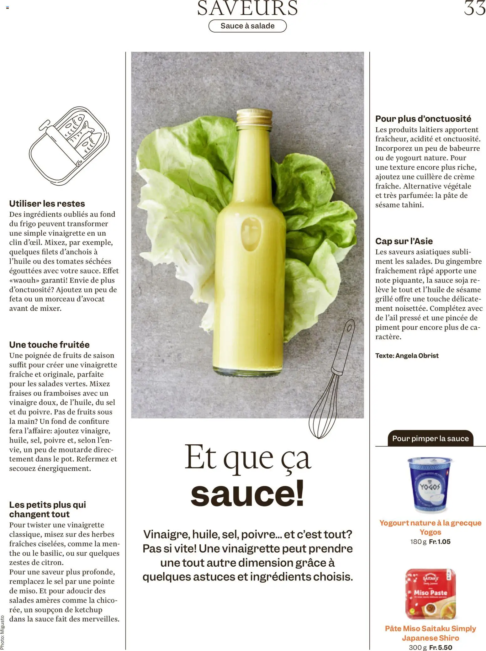 Migros aktionen Magazine FR – gültig ab 24.06.2026 | Seite: 33 | Produkte: Feta, Ketchup, Presse, Creme