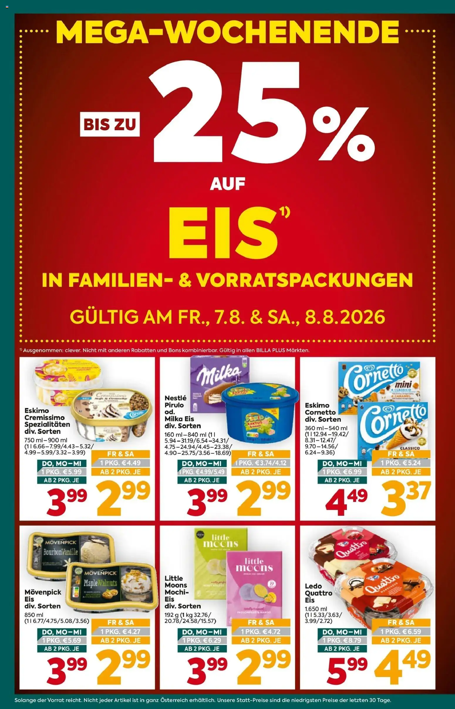 Billa Plus Flugblatt - Niederösterreich von 06.08.2026 - Aktuelle Angebote | Seite: 2 | Produkte: Eis