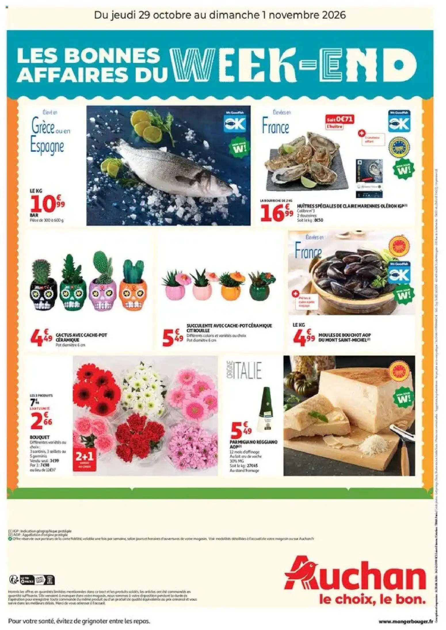 {H1} | Page: 2 | Produits: Citrouille, Moules de bouchot, Fromage, Huîtres