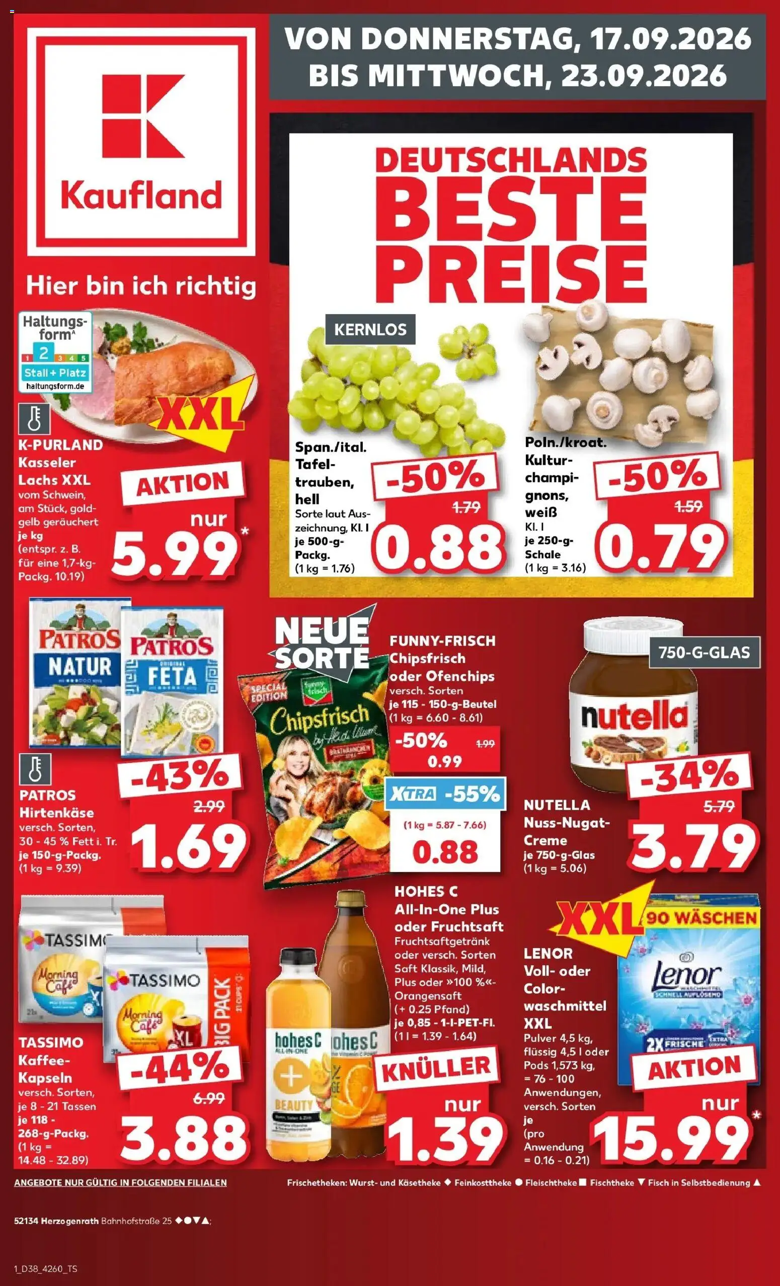 Prospekt Kaufland ab 14.09.2026 » Angebote Online zum Blättern | Seite: 13 | Produkte: Feta, Saft, Fruchtsaft, Tassimo