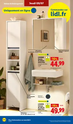 LIDL - Prévisualisation de LIVARNO Colonne de salle de bains Oslo, À monter soi-même. L'unité. valide à partir de 09/07/2026 | Page: 48 | Produits: Armoire, Miroir