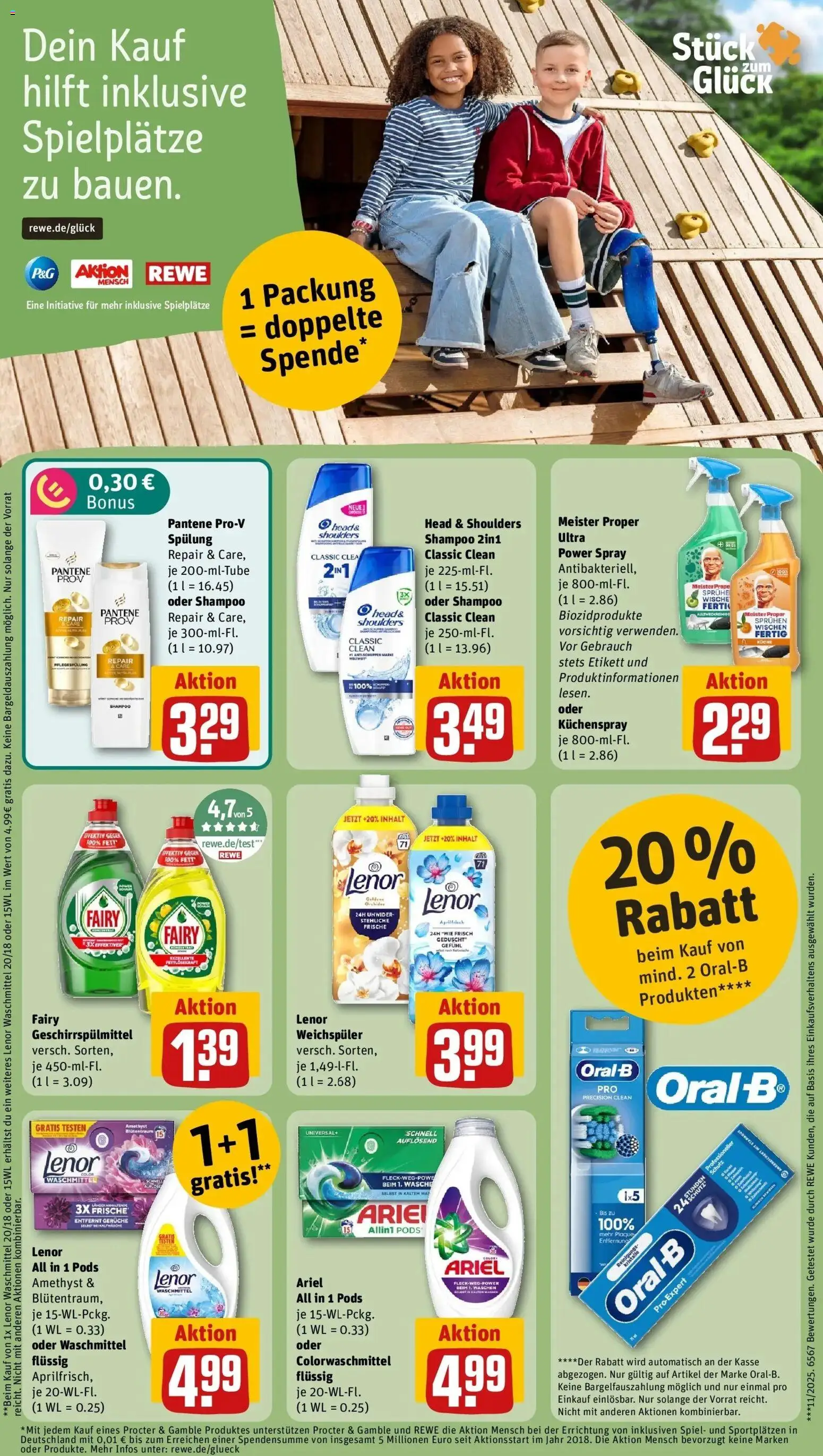 REWE Prospekt ab 31.08.2026 zum Blättern » Angebote | Seite: 25 | Produkte: Spiel, Ariel, Weichspüler, Waschmittel