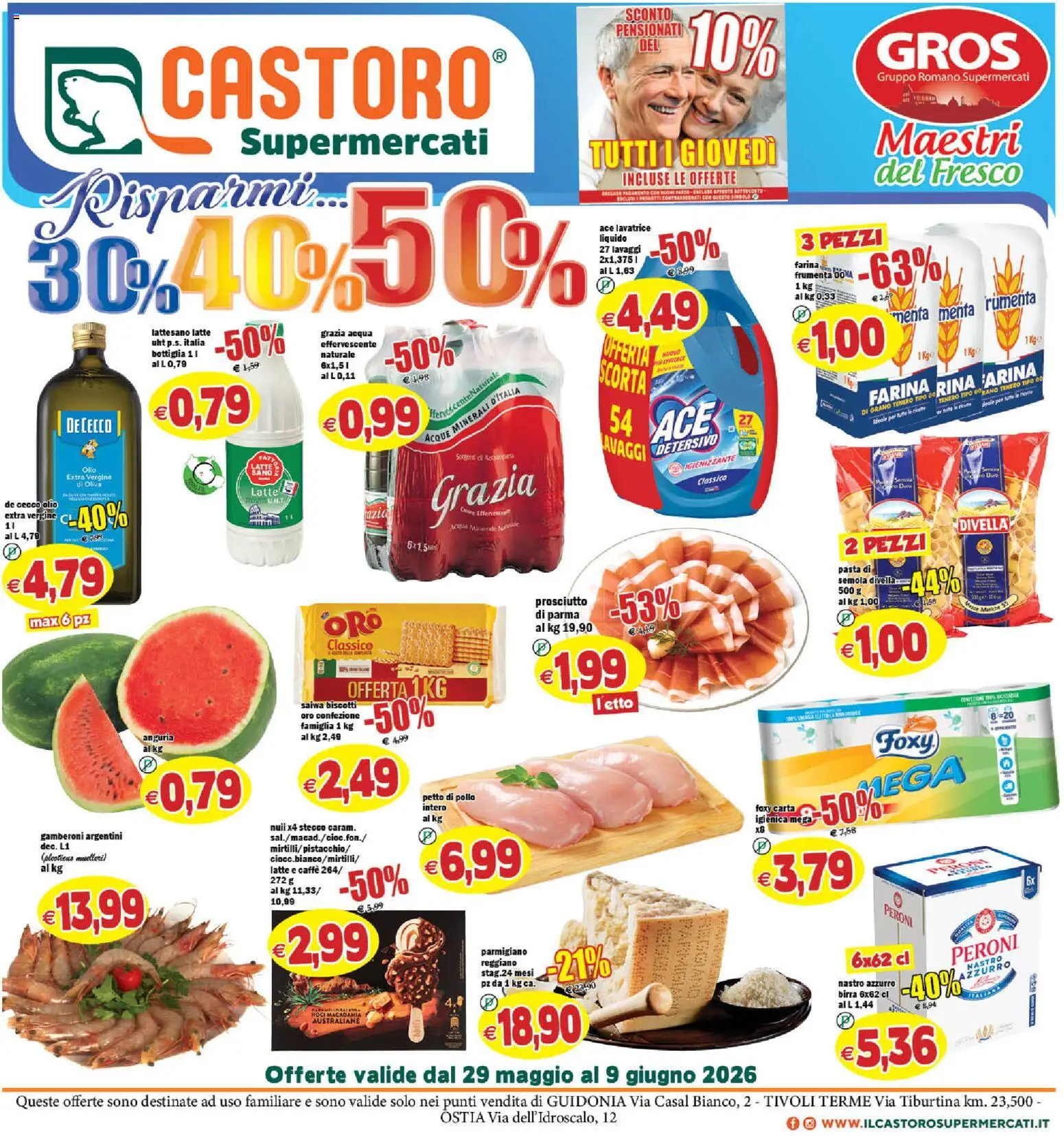 Volantino Il Castoro del 29.05.2026 | Pagina: 1 | Prodotti: Birra, Pollo, Olio, Bottiglia