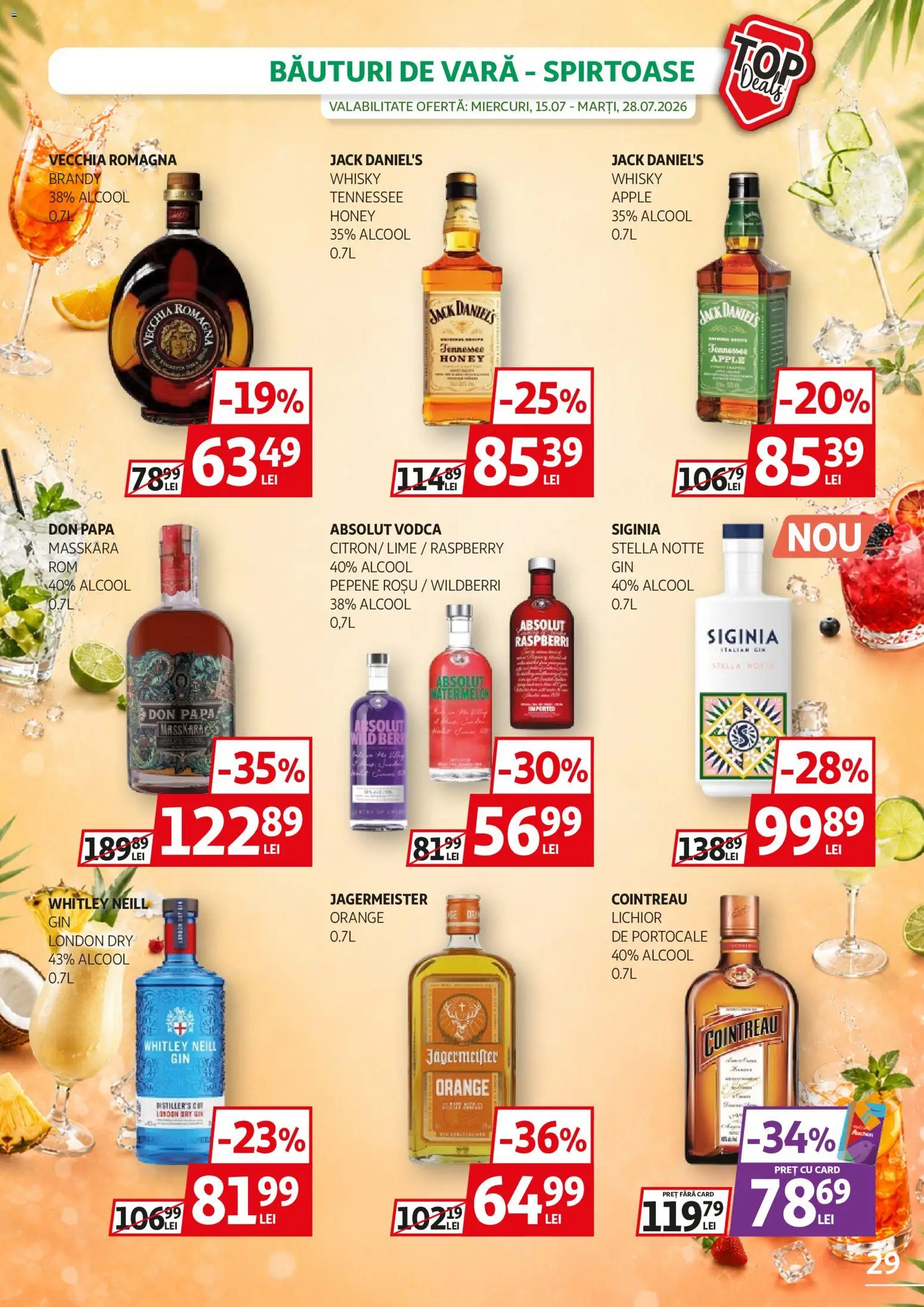 Noul catalog Auchan – valabil de la 15.07.2026 | Pagină: 29 | Produse: Lime, Su ısıtıcı, Lichior, Apple