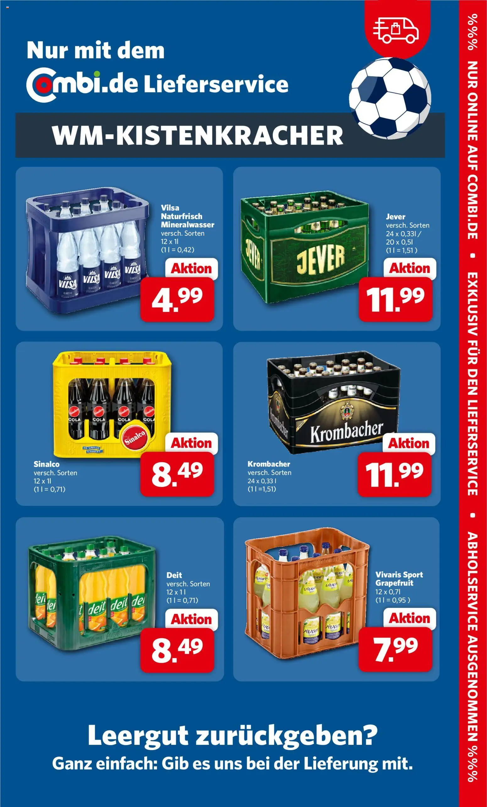 Combi Prospekt – gültig ab 06.07.2026 | Seite: 33 | Produkte: Sinalco, Grapefruit, Jever, Krombacher