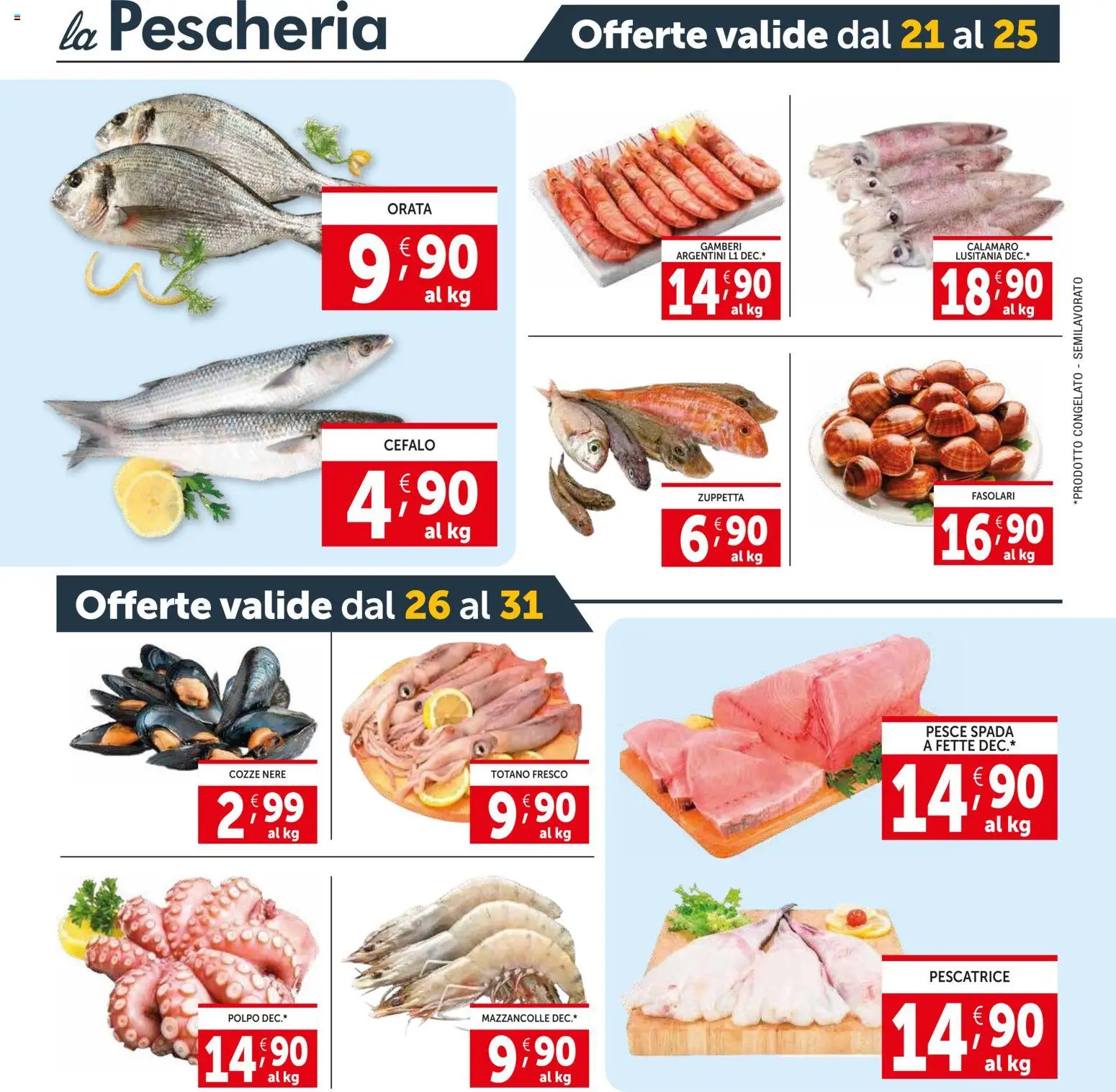 Volantino Decò del 21.05.2026 | Pagina: 5 | Prodotti: Pesce, Cozze, Mazzancolle, Pesce spada