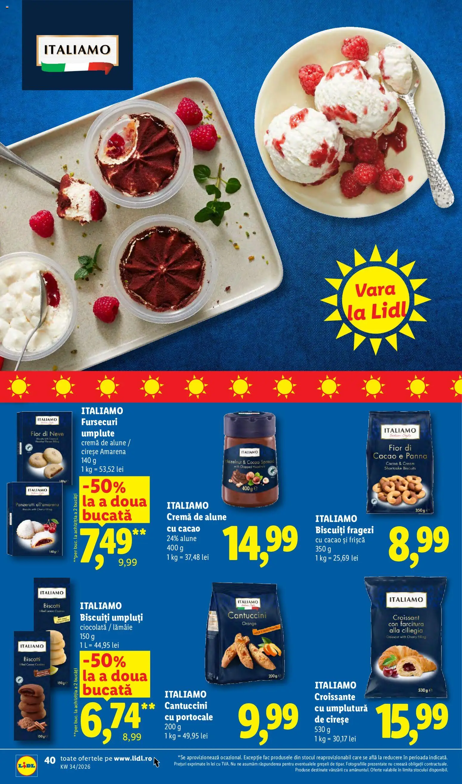 Noul catalog Lidl – valabil de la 17.08.2026 | Pagină: 40 | Produse: Alune, Cremă, Frișcă, Biscuiți