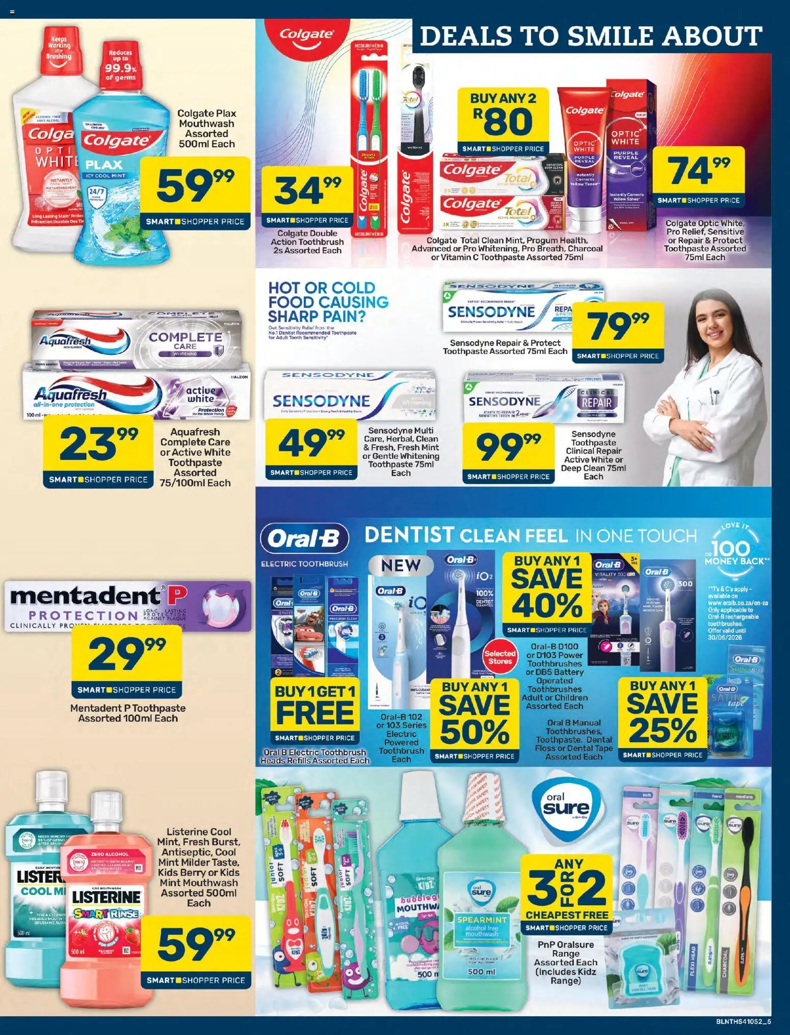 New Pick n Pay catalogue – valid from 24/07/2026 | Page: 5 | Products: Electric toothbrush, Battery, Toothpaste, Mouthwash