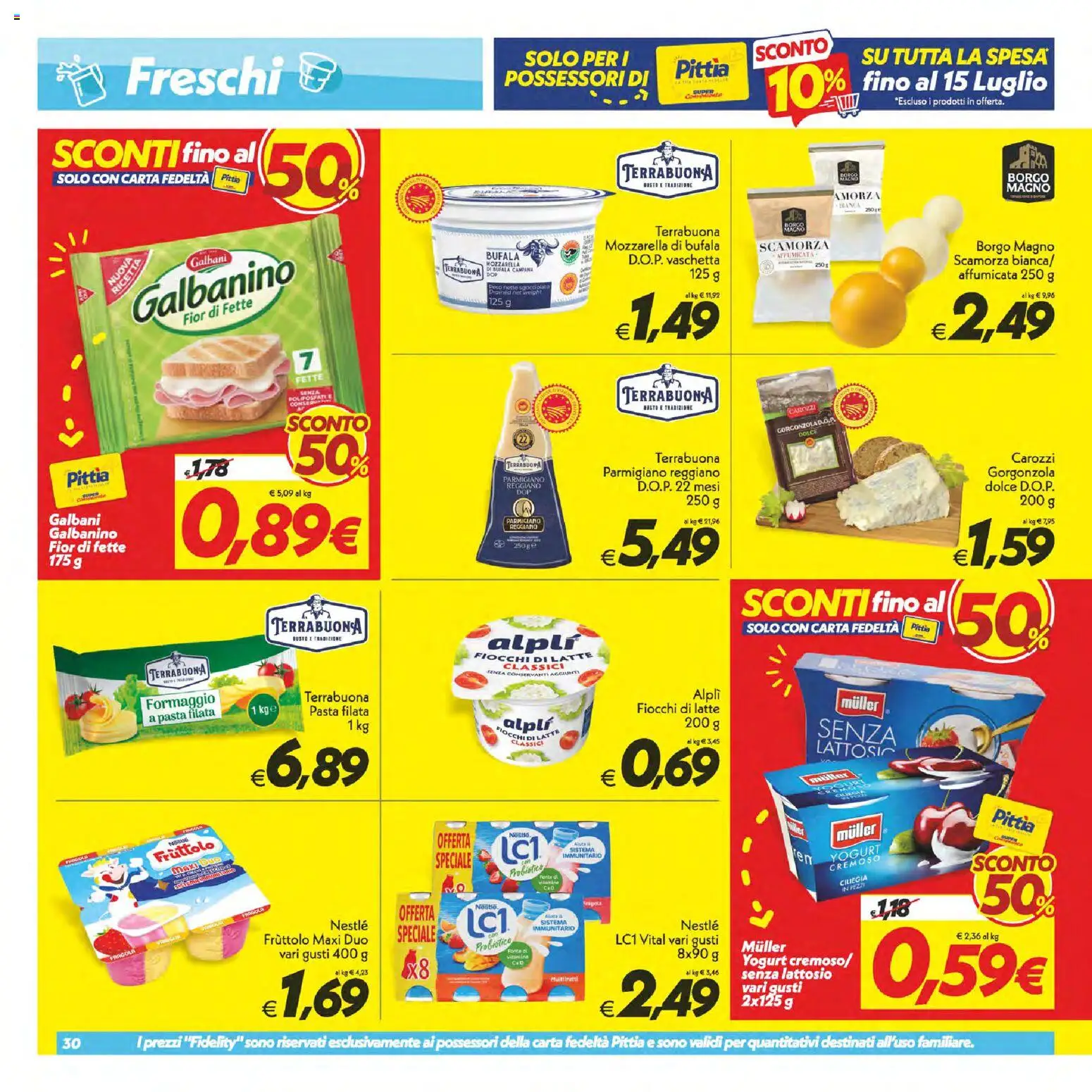 Volantino SuperConveniente del 02/07/2026 | Pagina: 30 | Prodotti: Yogurt, Fiocchi, Formaggio, Gorgonzola