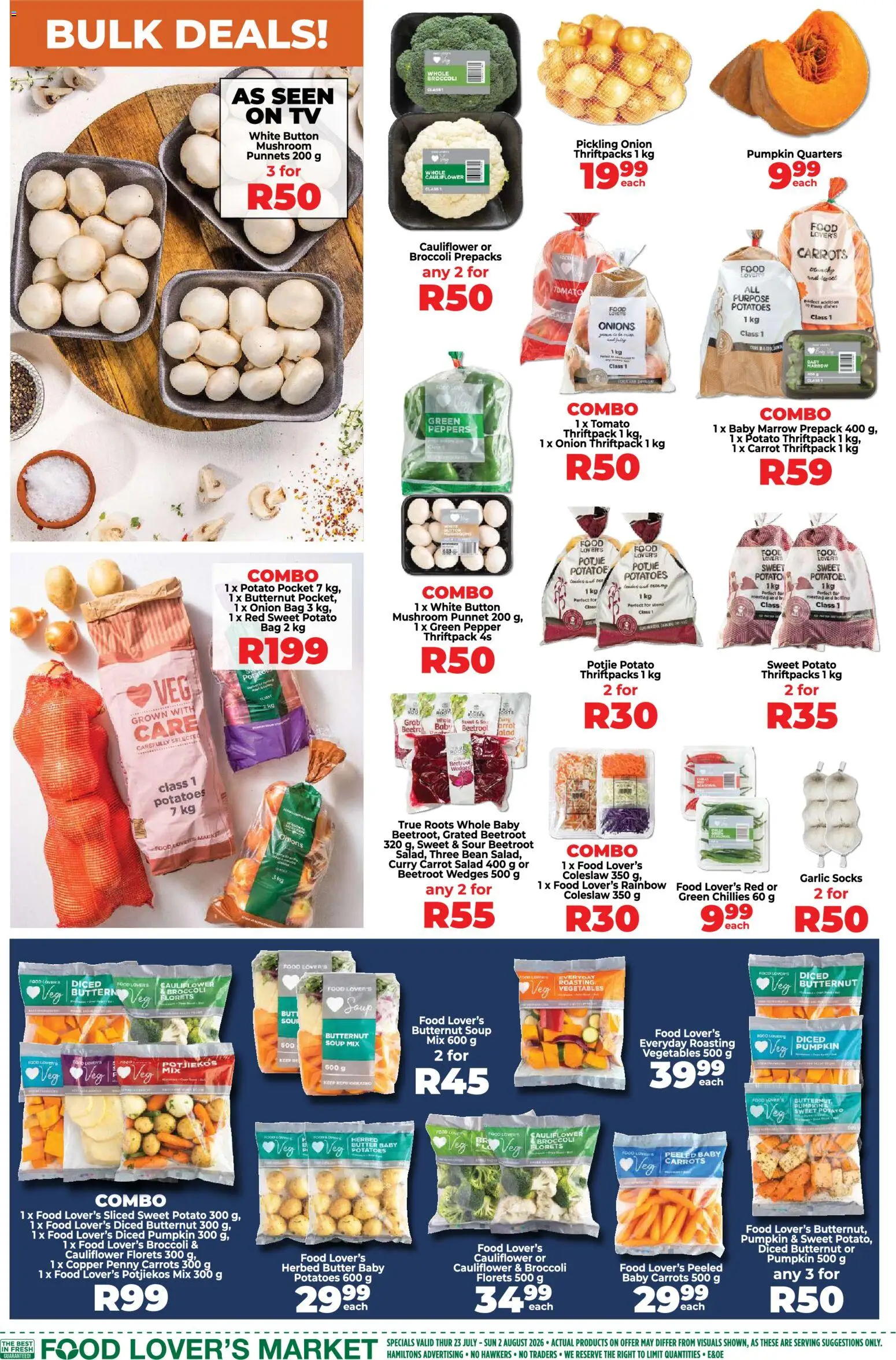 New Food Lover's Market catalogue – valid from 23/07/2026 | Page: 2 | Products: Cauliflower, Bag, Soup, Potatoes