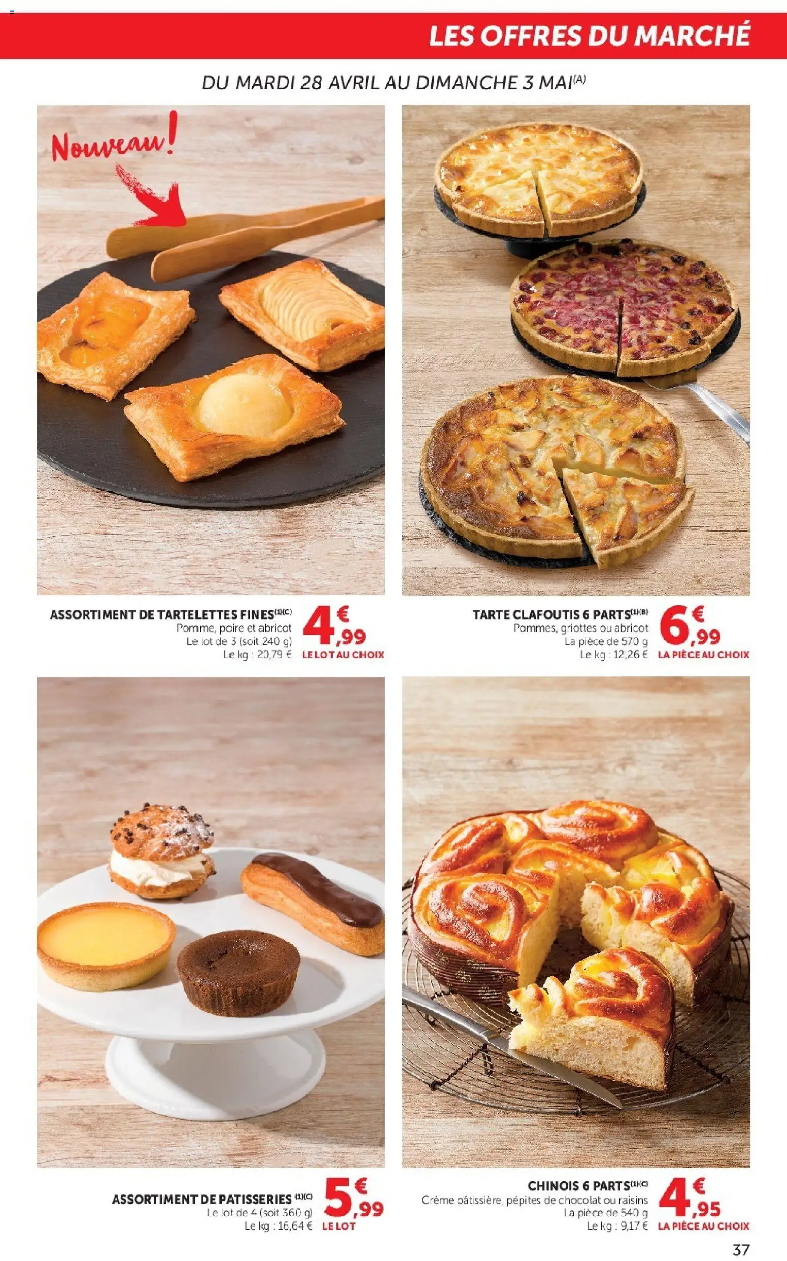 {H1} | Page: 37 | Produits: Abricot, Poire, Pépites de chocolat, Crème