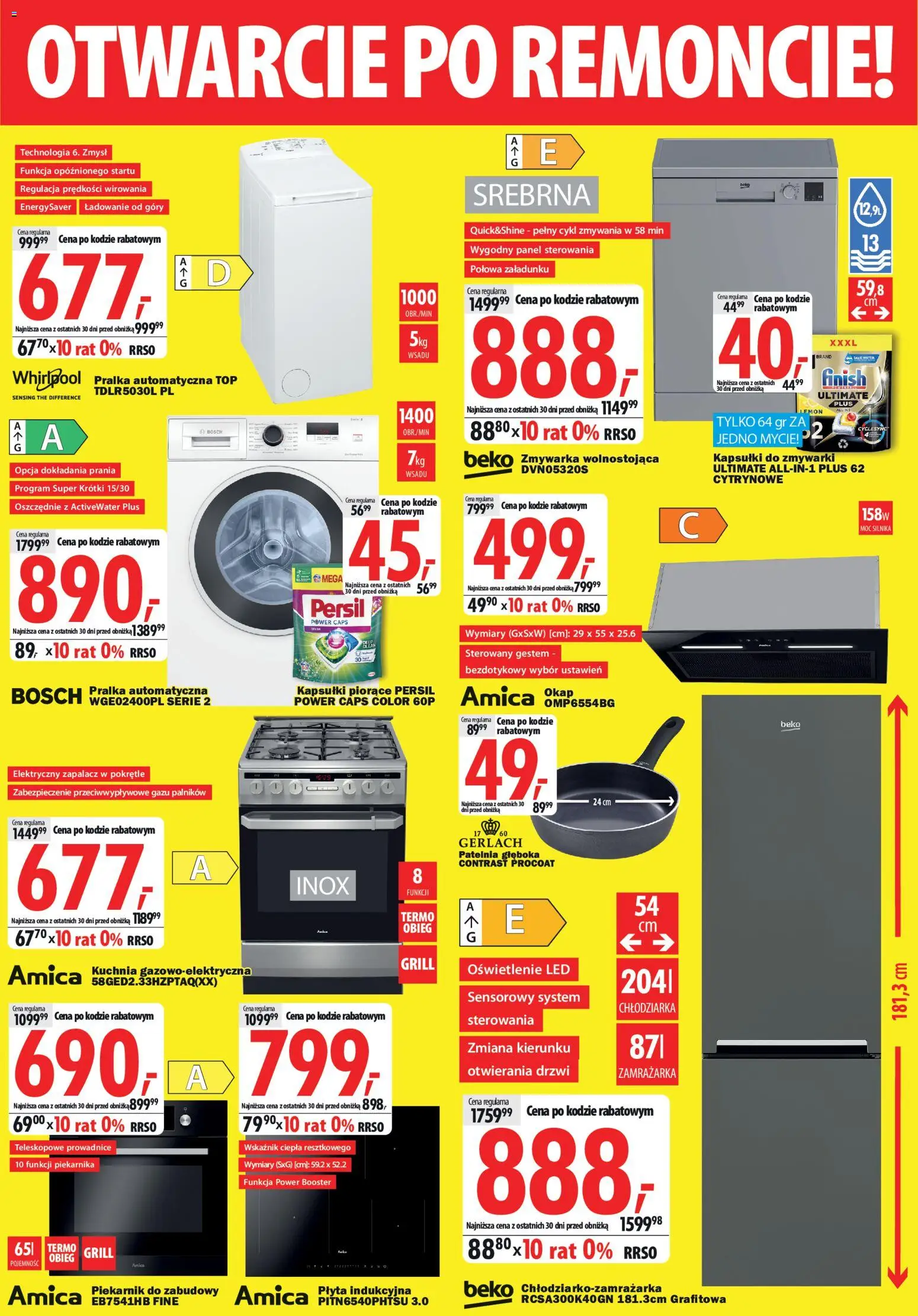 Mediaexpert promocje - Otwarcie po remoncie Warszawa od 11.06.2026 | Strona: 7 | Produkty: Top, Zmywarka, Grill, Kapsułki do zmywarki
