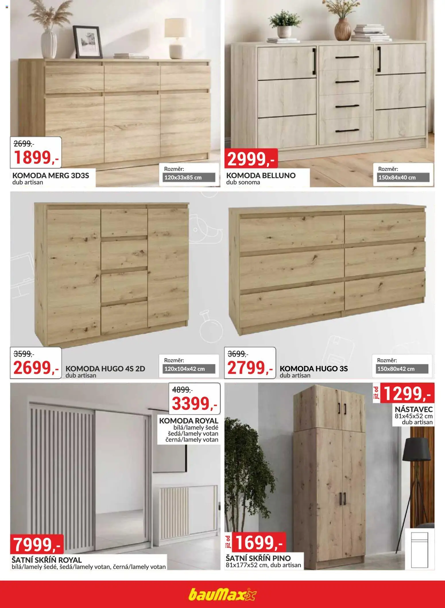 BAUMAX leták - Back to school od 13.08.2026 | Strana: 5 | Produkty: Šatní skříň, Komoda, Skříň