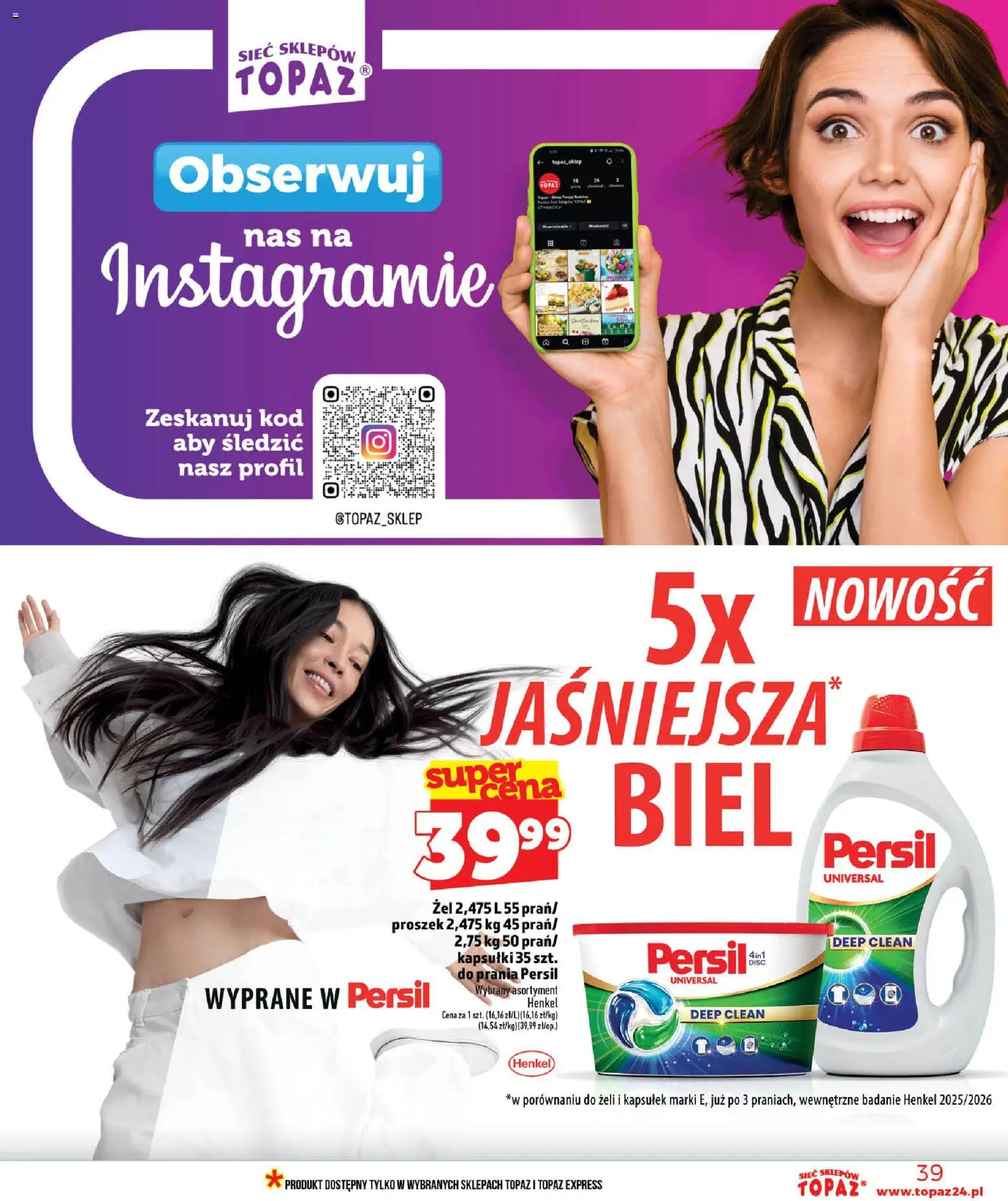 Topaz gazetka od 25.06.2026 | Strona: 39 | Produkty: Persil