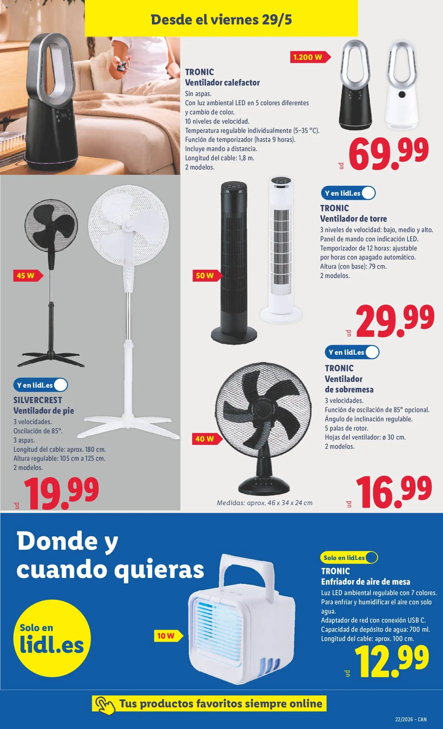 Lidl folleto de bazar │ válido desde el 25.05.2026 | Página: 21 | Productos: Adaptador, USB, Ventilador, Ventilador de pie