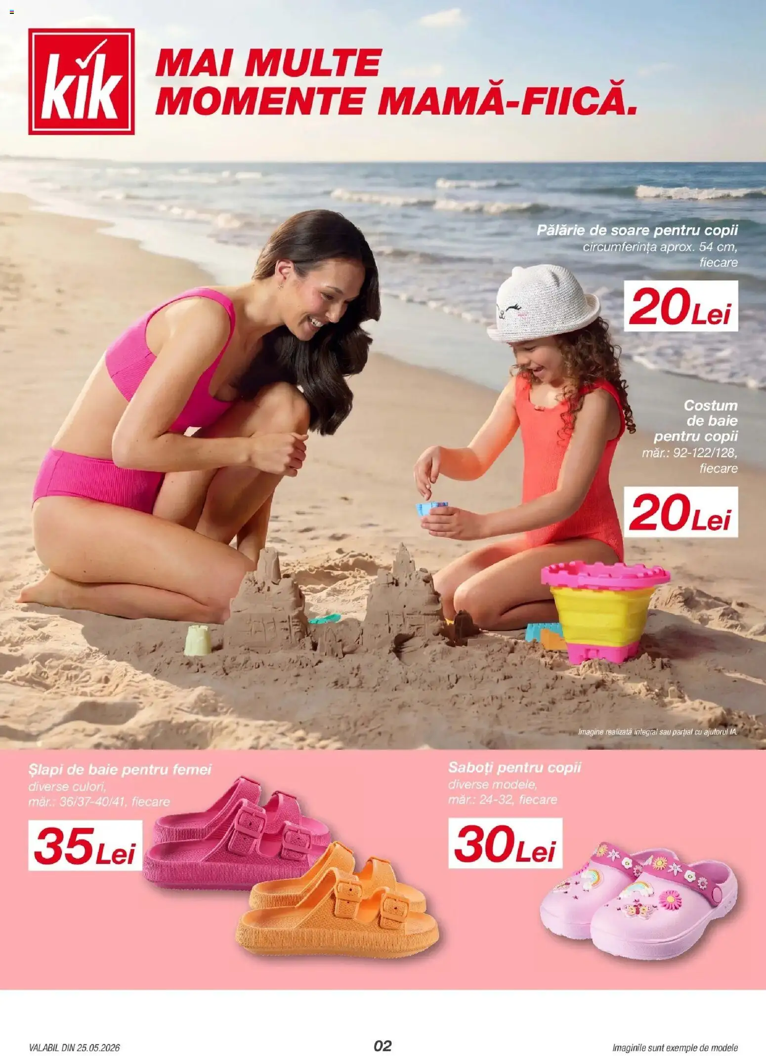 Noul catalog Kik – valabil de la 25.05.2026 | Pagină: 2 | Produse: Pălărie, Costum de baie, Costum, Șlapi