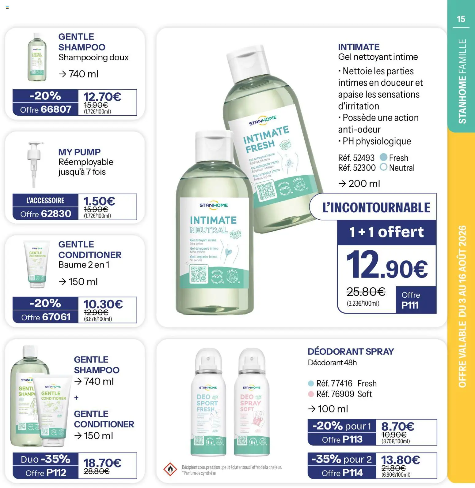 {H1} | Page: 15 | Produits: Gel nettoyant, Parfum, Shampooing, Déodorant
