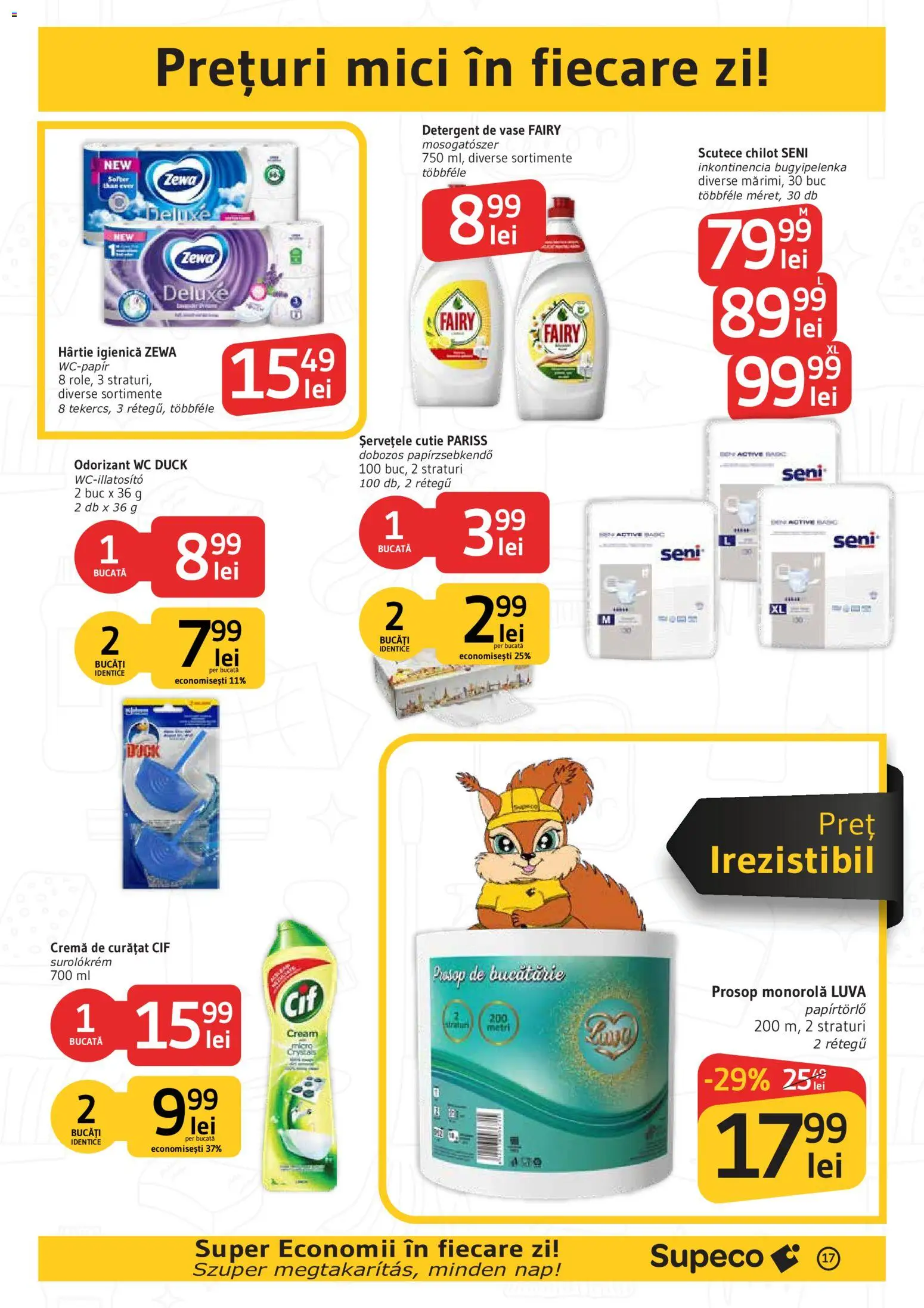 Noul catalog Supeco – valabil de la 17.09.2026 | Pagină: 17 | Produse: Cif, Detergent de vase, Bucătărie, Scutece