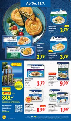Náhled letáku Lidl Německo leták od 20.07.2026 | Strana: 56 | Produkty: Moussaka, Kaše, Koš, Feta